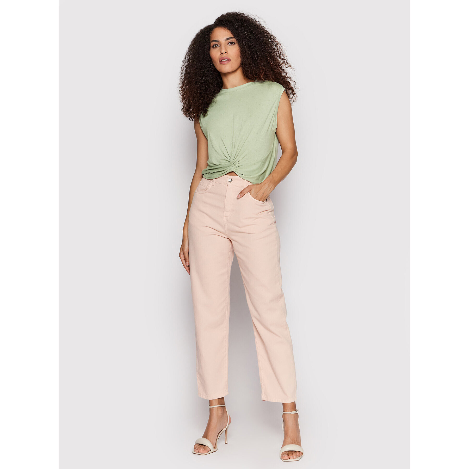 Vero Moda Bluză June 10262295 Verde Regular Fit - Pled.ro