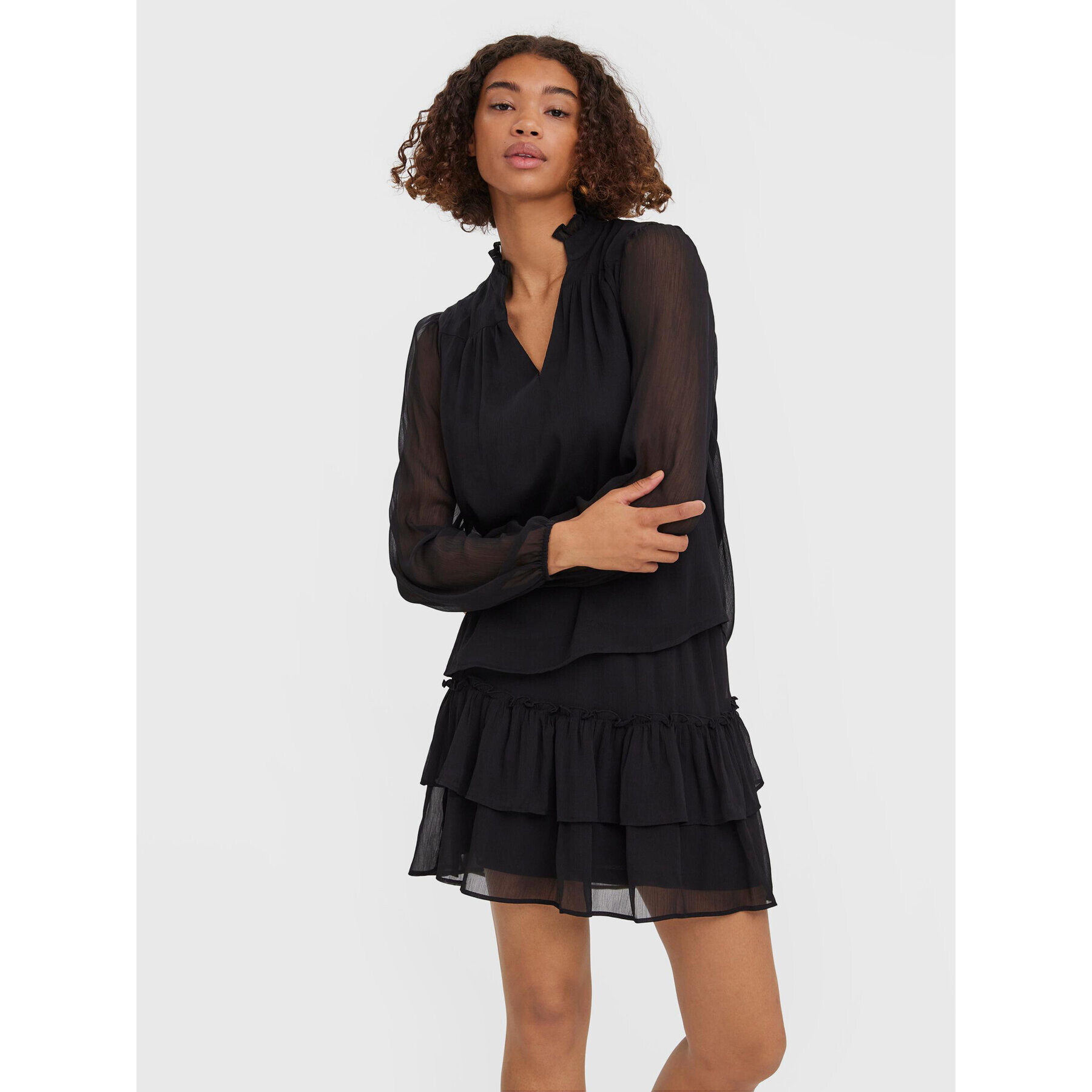 Vero Moda Bluză Kaya 10274191 Negru Regular Fit - Pled.ro