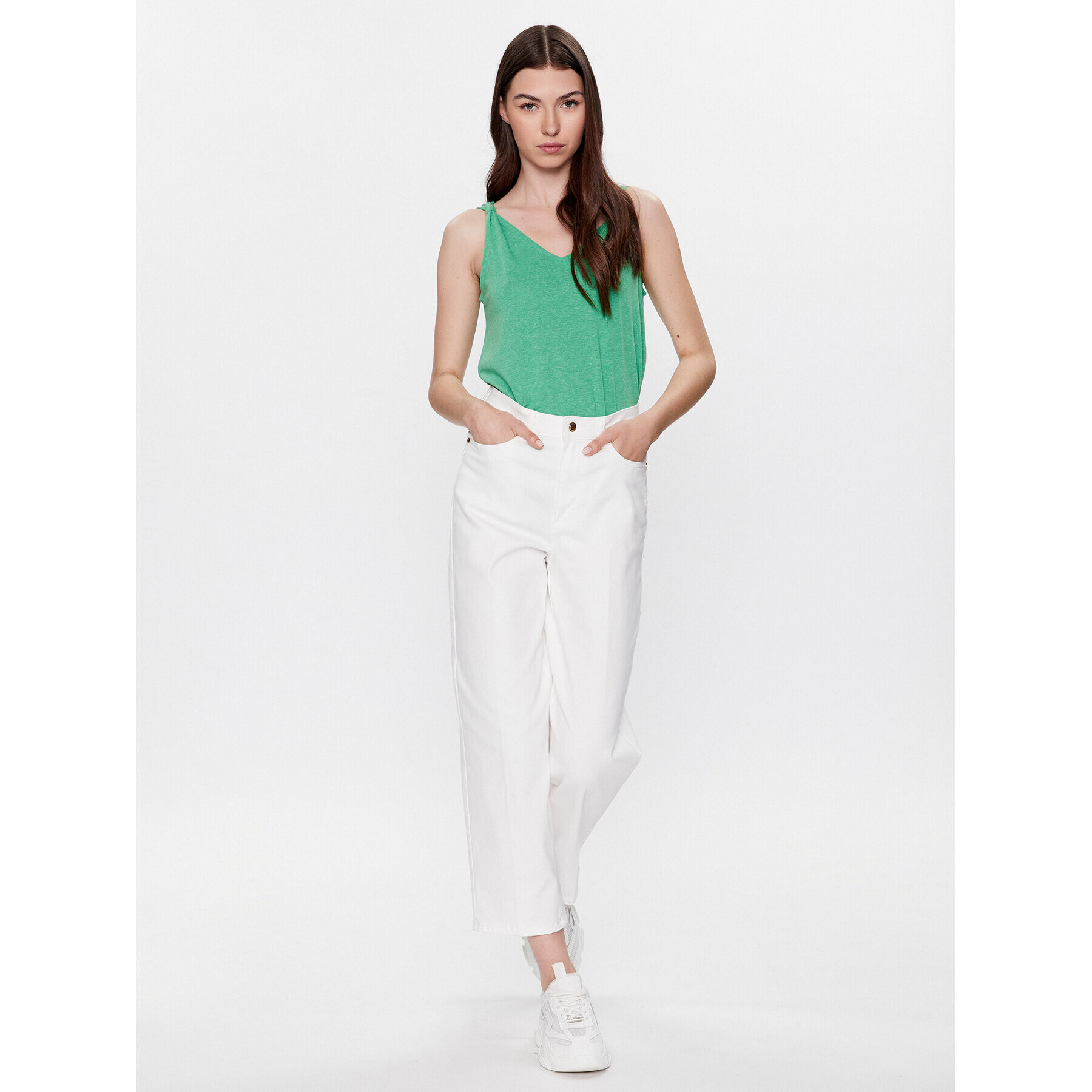 Vero Moda Bluză Marijune 10281931 Verde Regular Fit - Pled.ro