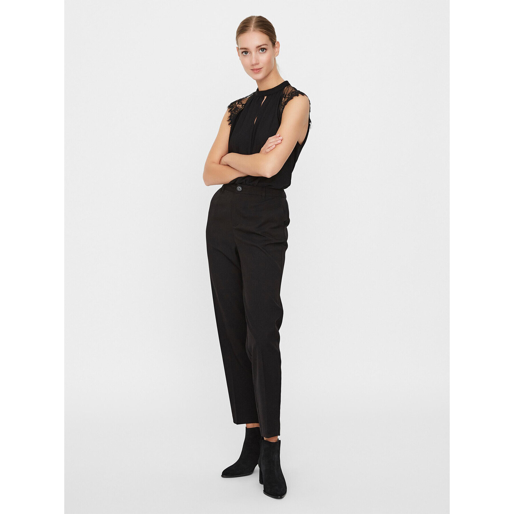 Vero Moda Bluză Milla 10226072 Negru Regular Fit - Pled.ro