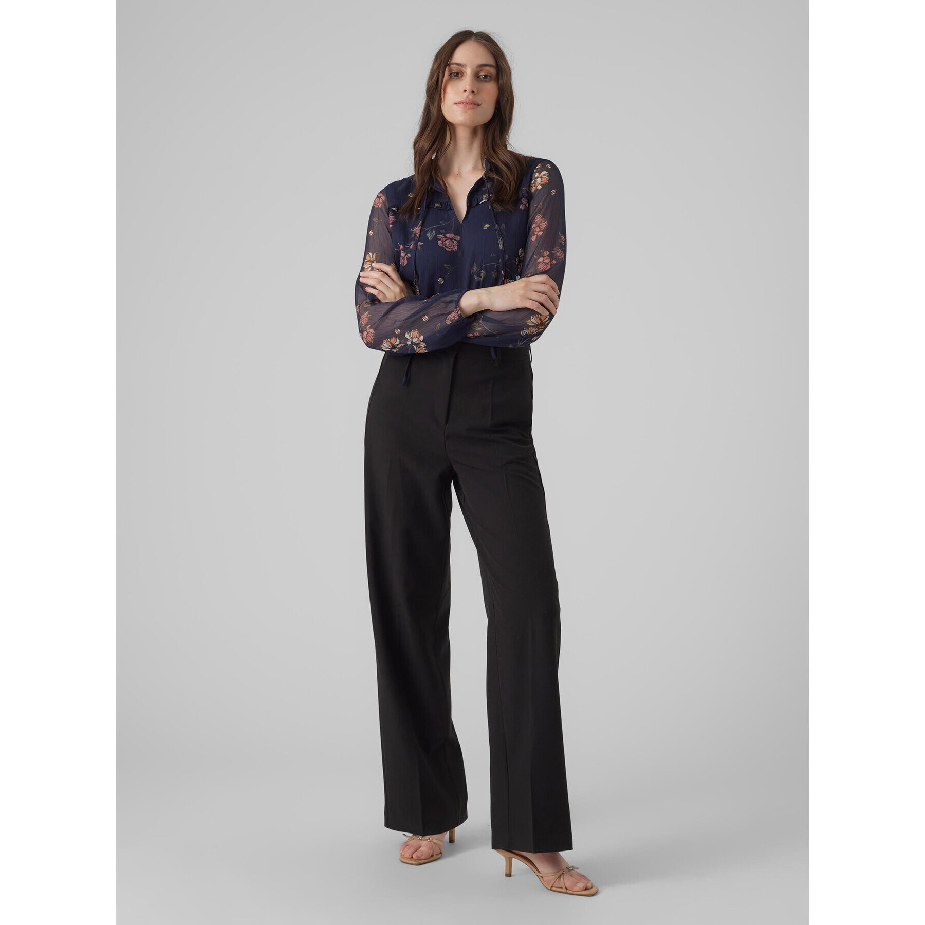 Vero Moda Bluză Milla 10295551 Bleumarin Regular Fit - Pled.ro