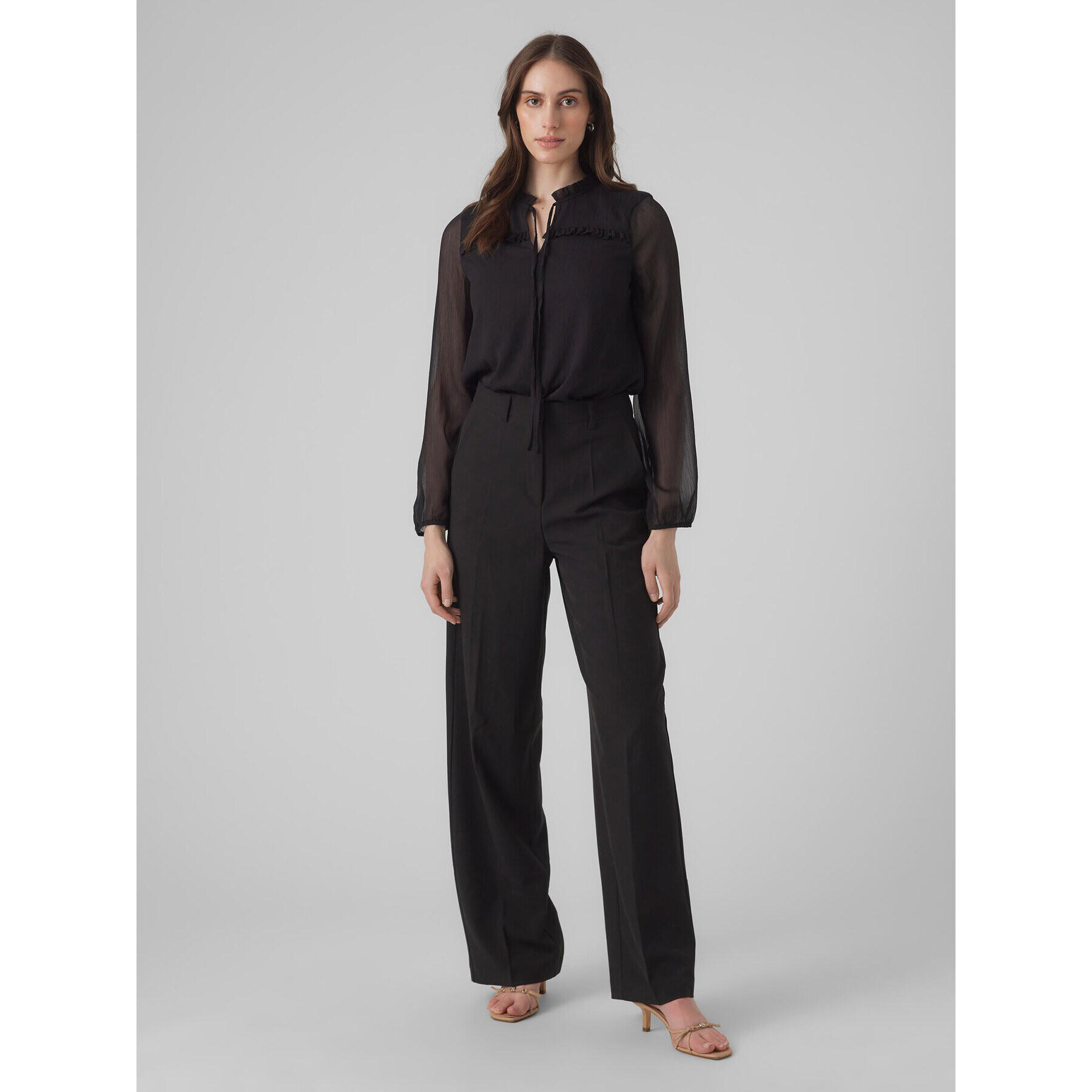 Vero Moda Bluză Milla 10295551 Negru Regular Fit - Pled.ro