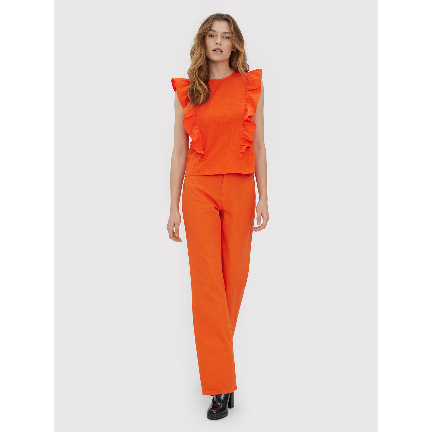 Vero Moda Bluză Ovina 10265116 Portocaliu Regular Fit - Pled.ro