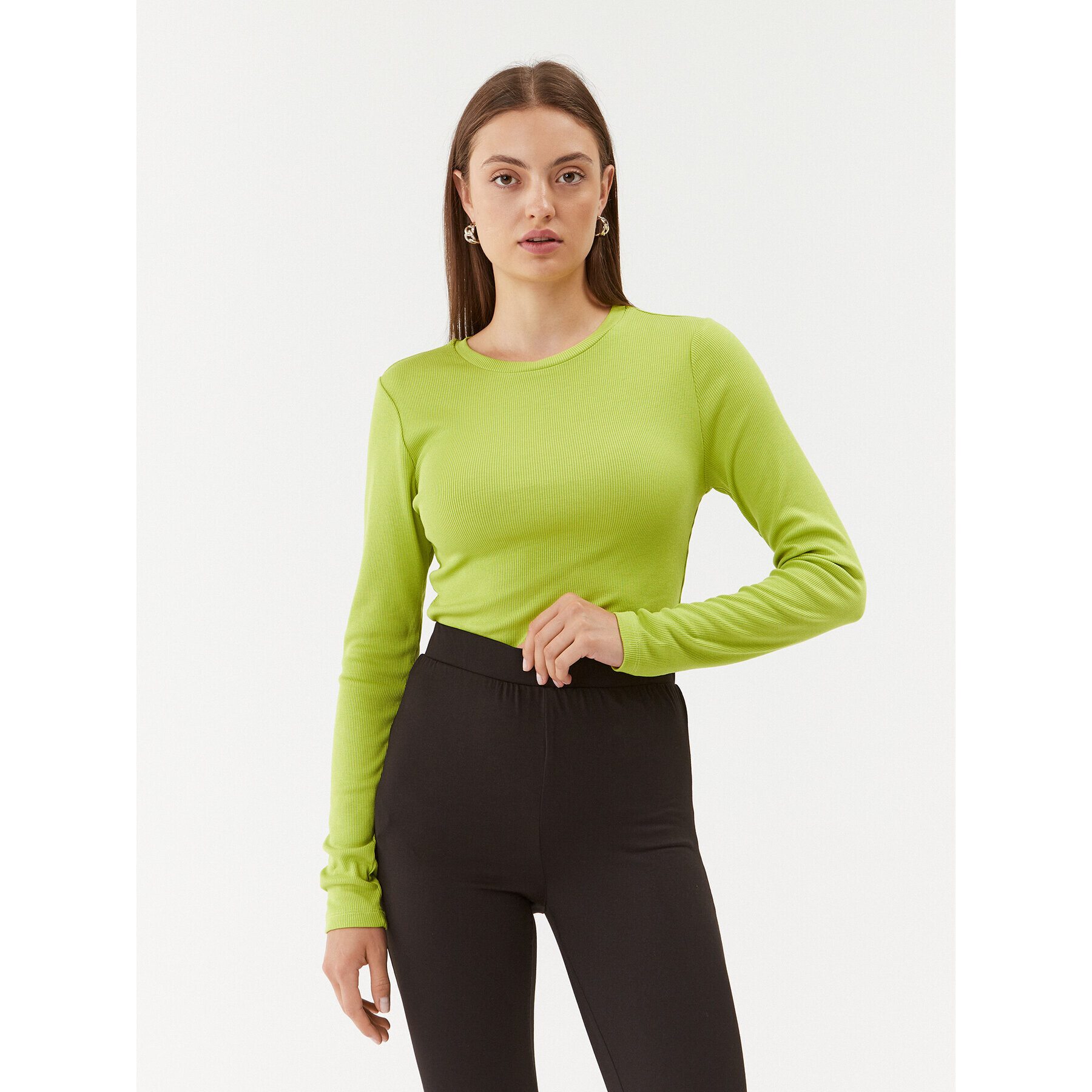 Vero Moda Bluză Roma 10293830 Verde Slim Fit - Pled.ro