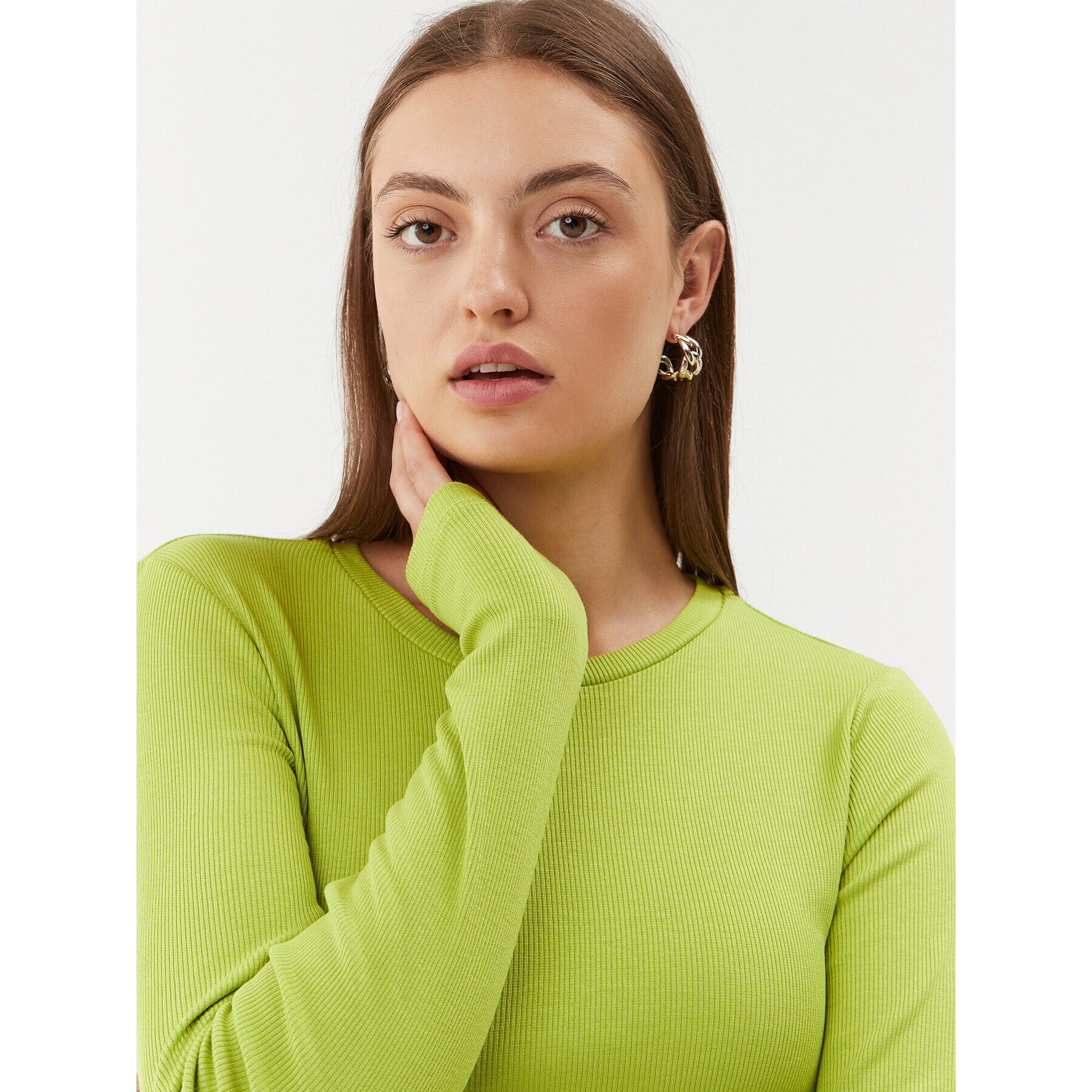 Vero Moda Bluză Roma 10293830 Verde Slim Fit - Pled.ro