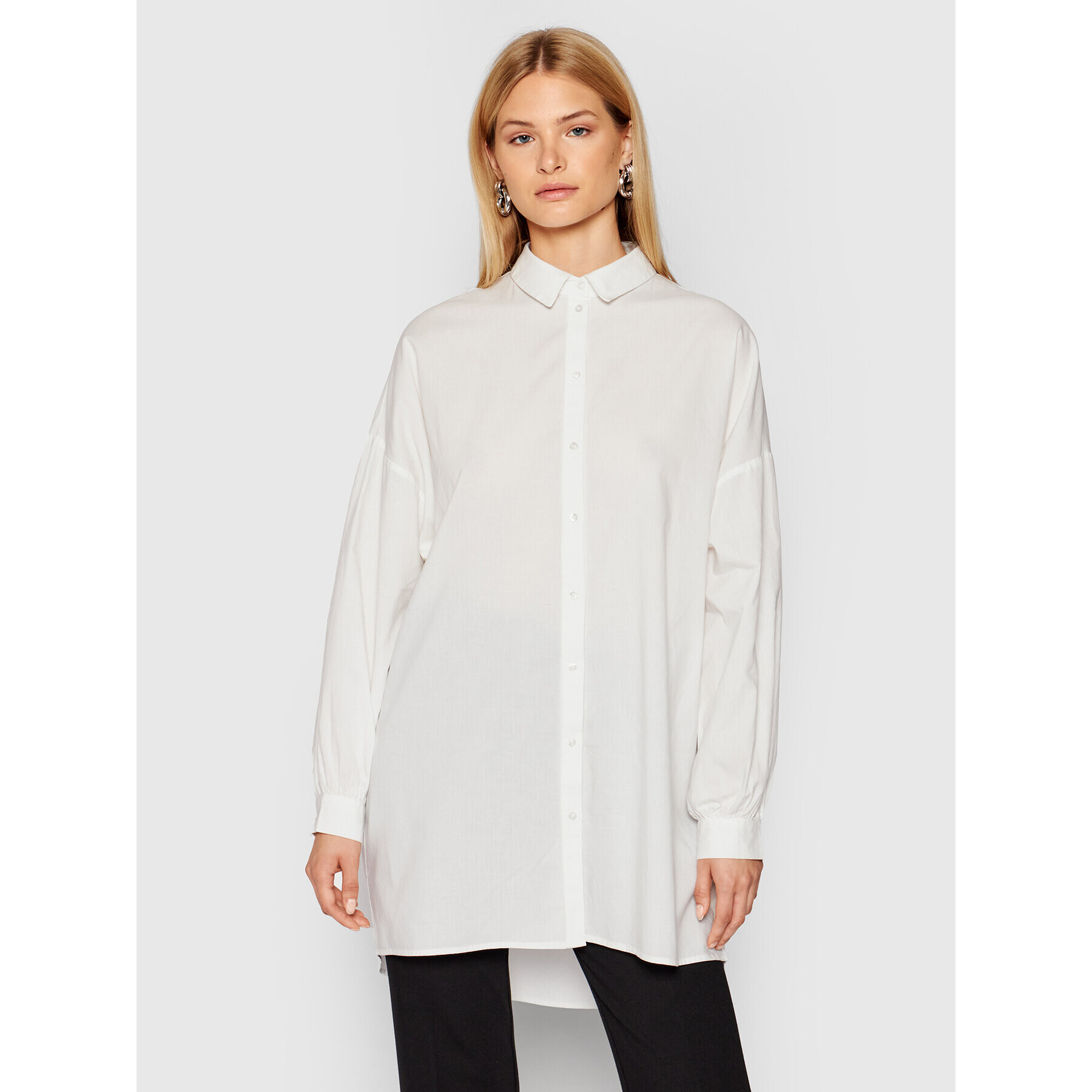 Vero Moda Cămașă Bina 10250576 Alb Oversize - Pled.ro