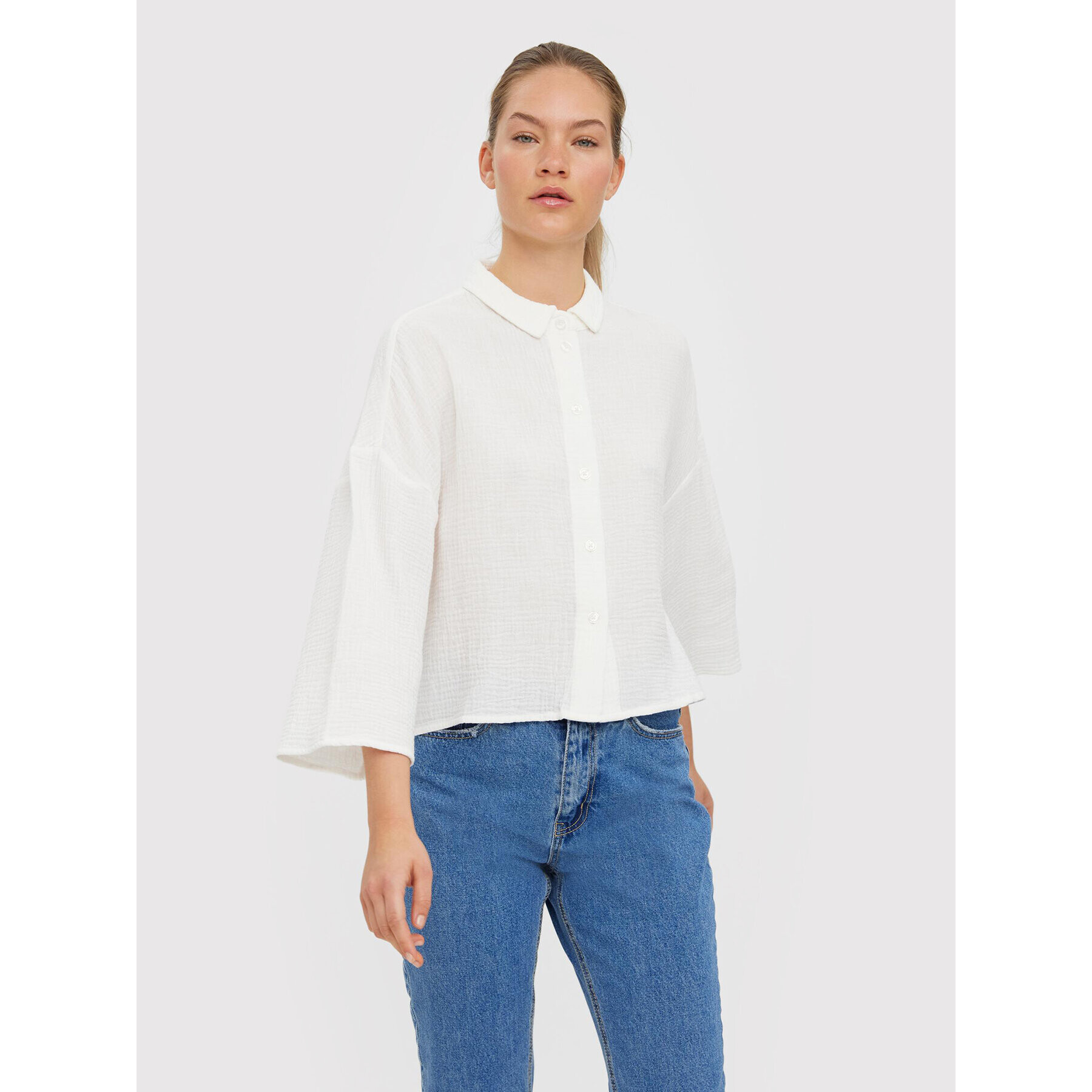 Vero Moda Cămașă Natali 10262929 Alb Regular Fit - Pled.ro