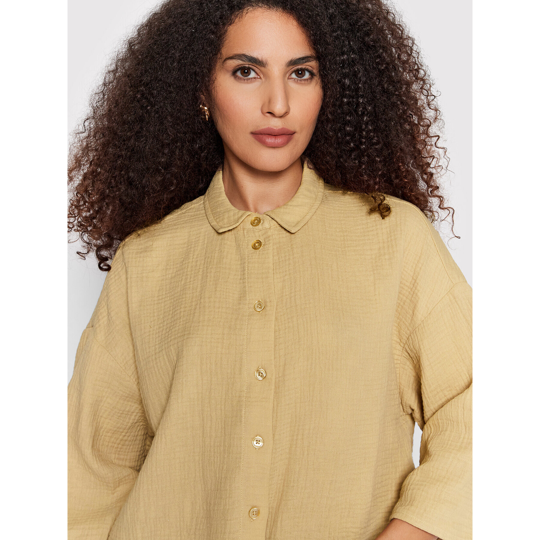 Vero Moda Cămașă Natali 10262929 Bej Relaxed Fit - Pled.ro