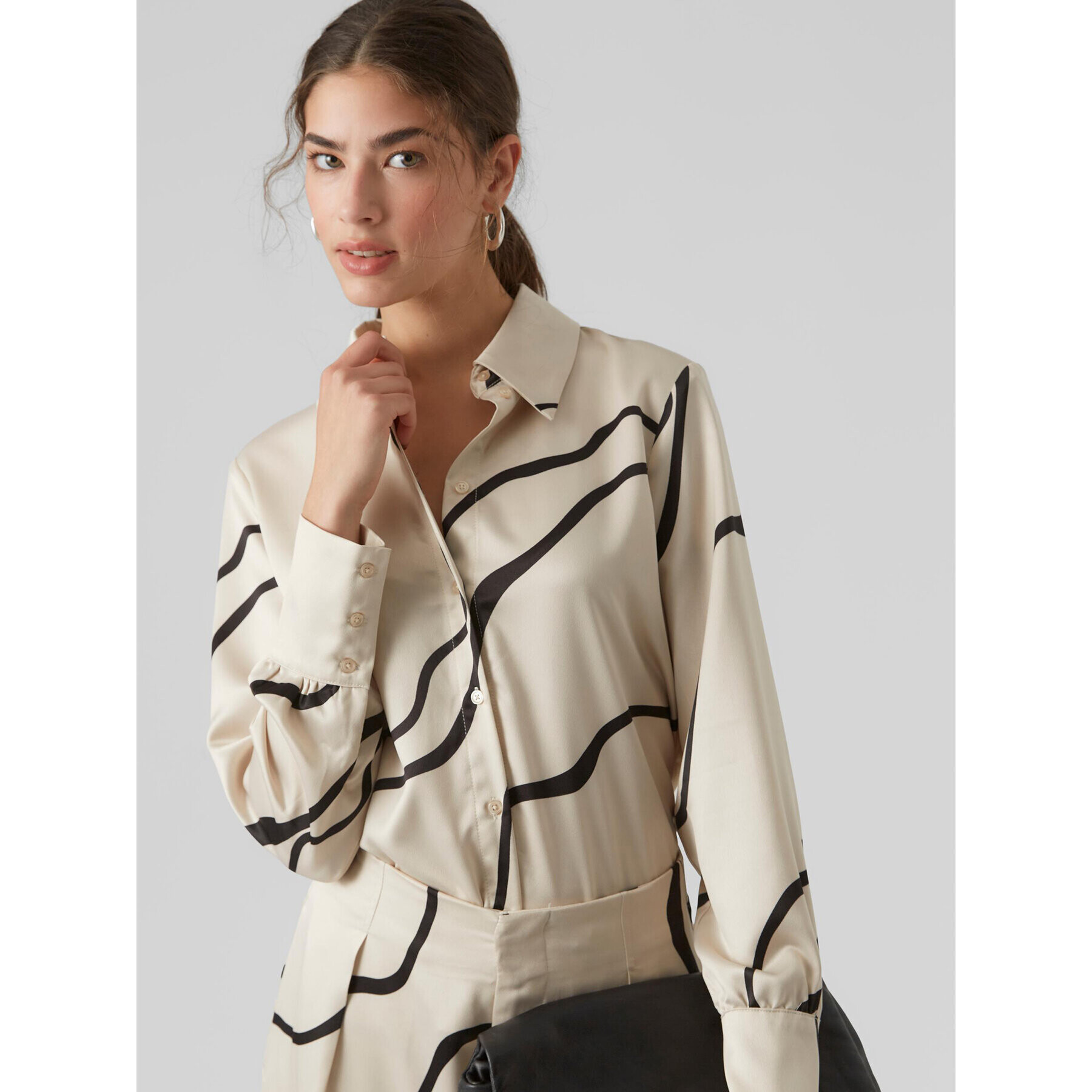 Vero Moda Cămașă 10295431 Écru Regular Fit - Pled.ro