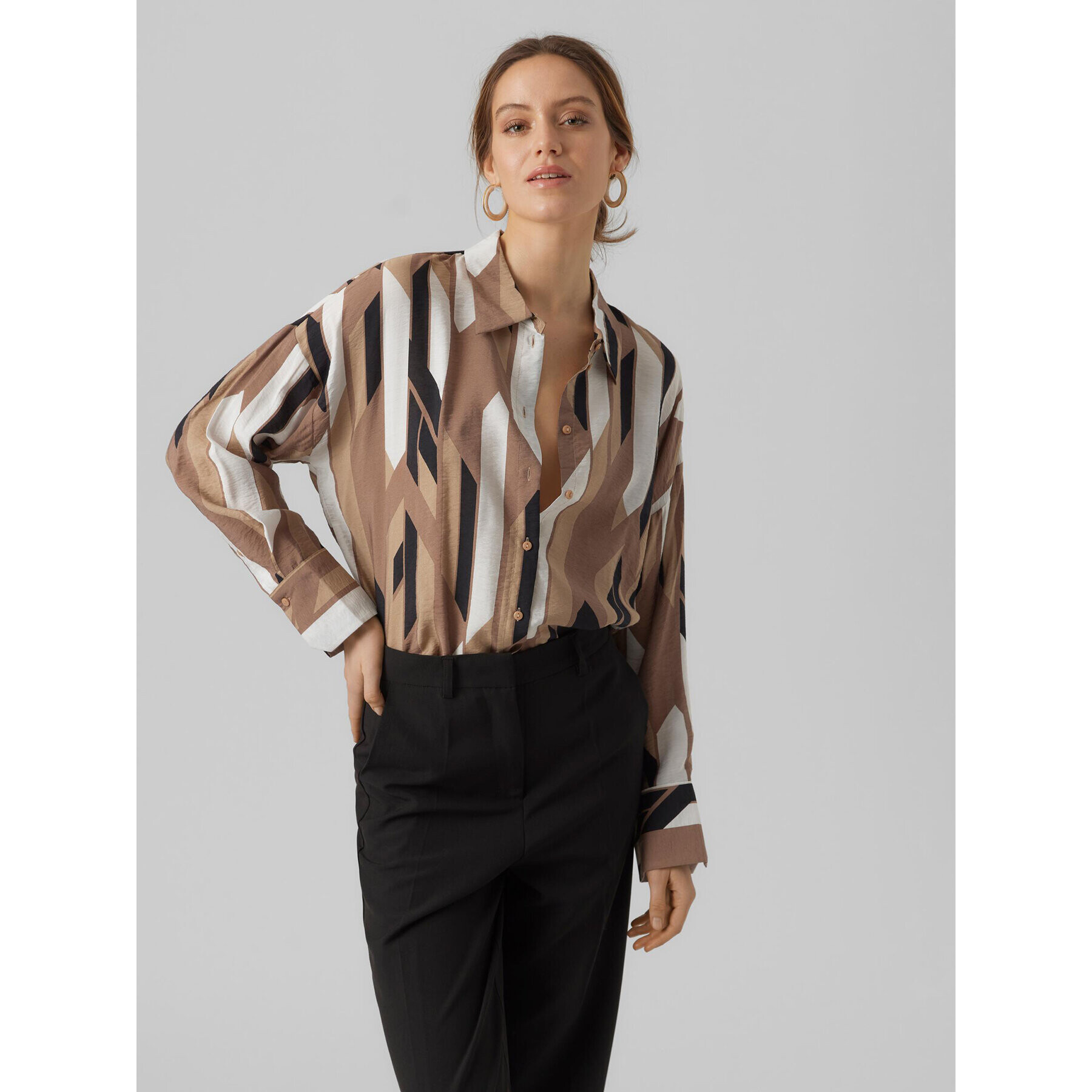 Vero Moda Cămașă 10295476 Maro Regular Fit - Pled.ro