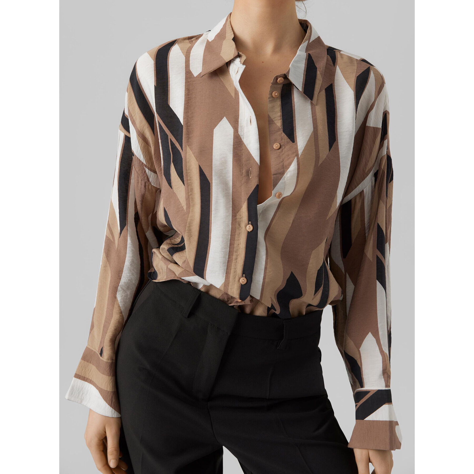 Vero Moda Cămașă 10295476 Maro Regular Fit - Pled.ro