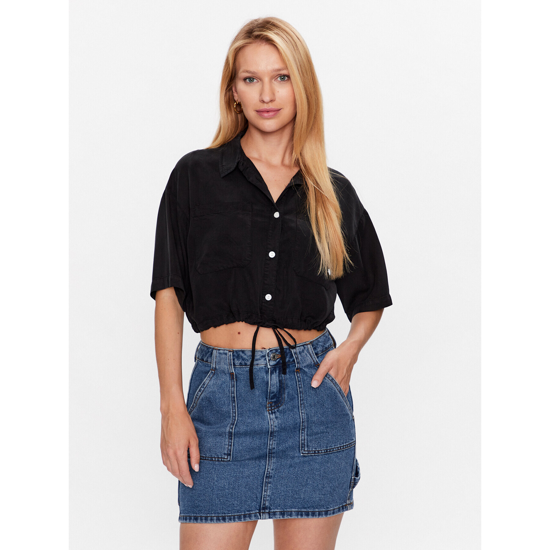 Vero Moda Cămașă Harper 10283745 Negru Box Fit - Pled.ro