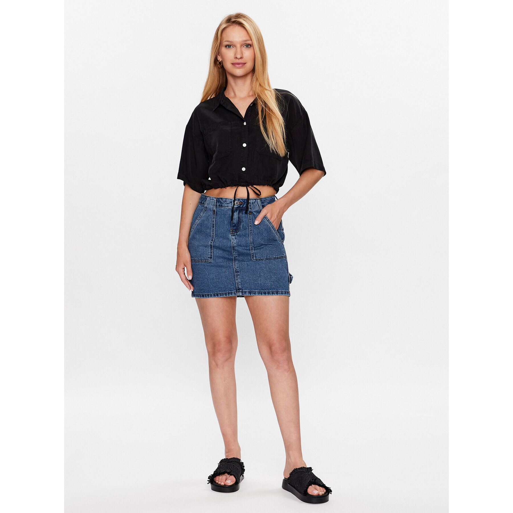 Vero Moda Cămașă Harper 10283745 Negru Box Fit - Pled.ro