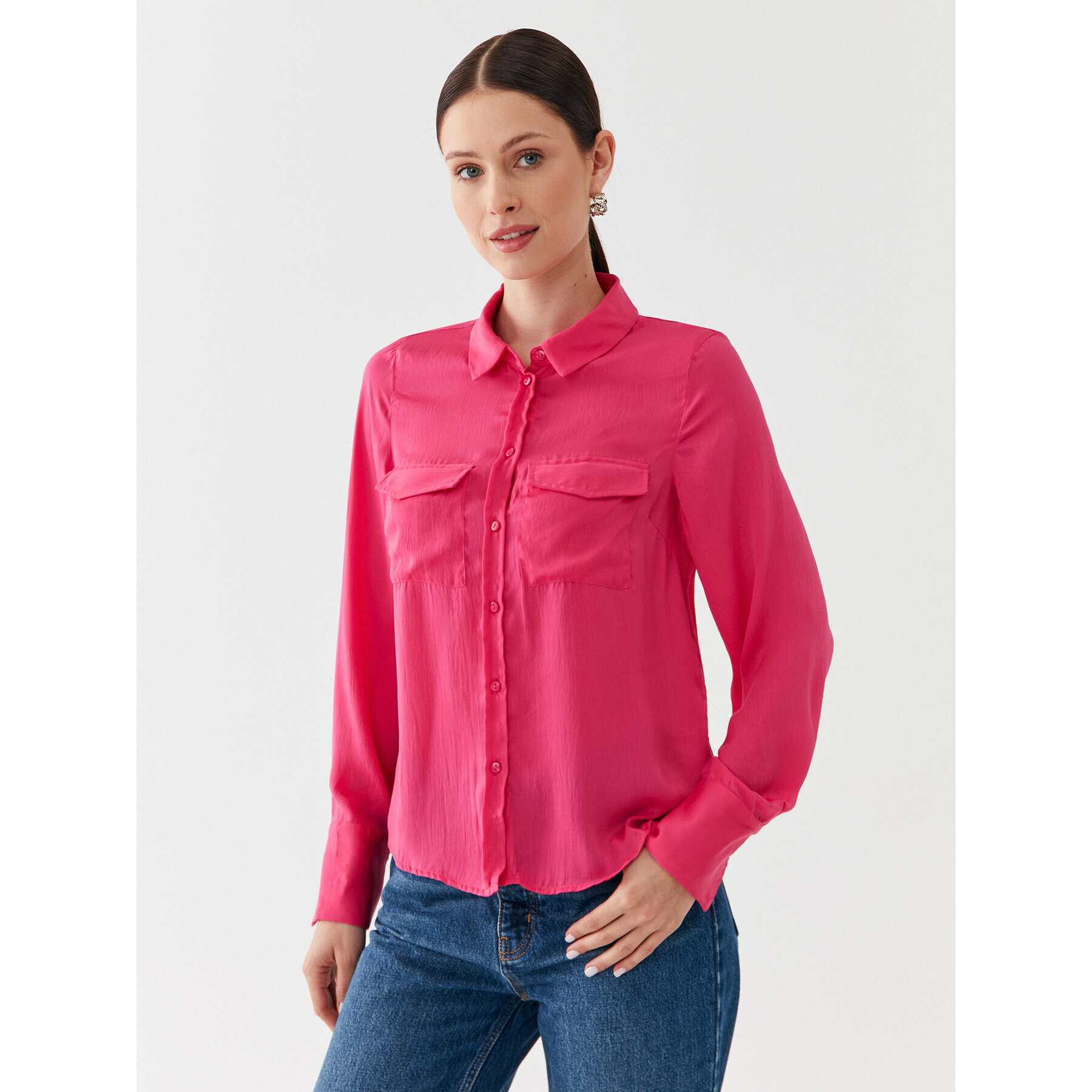 Vero Moda Cămașă Sunny 10260627 Roz Regular Fit - Pled.ro