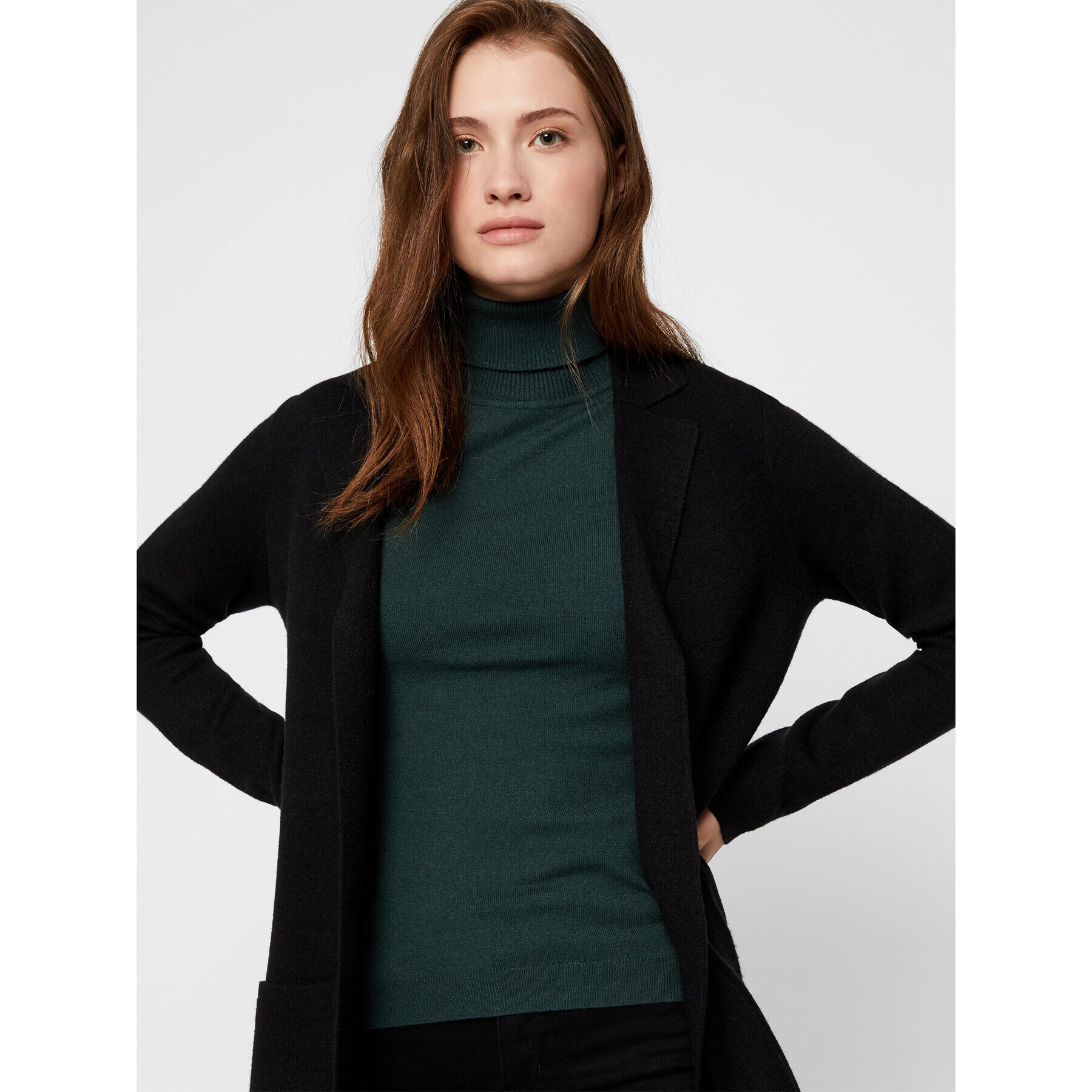 Vero Moda Cardigan 10215659 Negru Regular Fit - Pled.ro