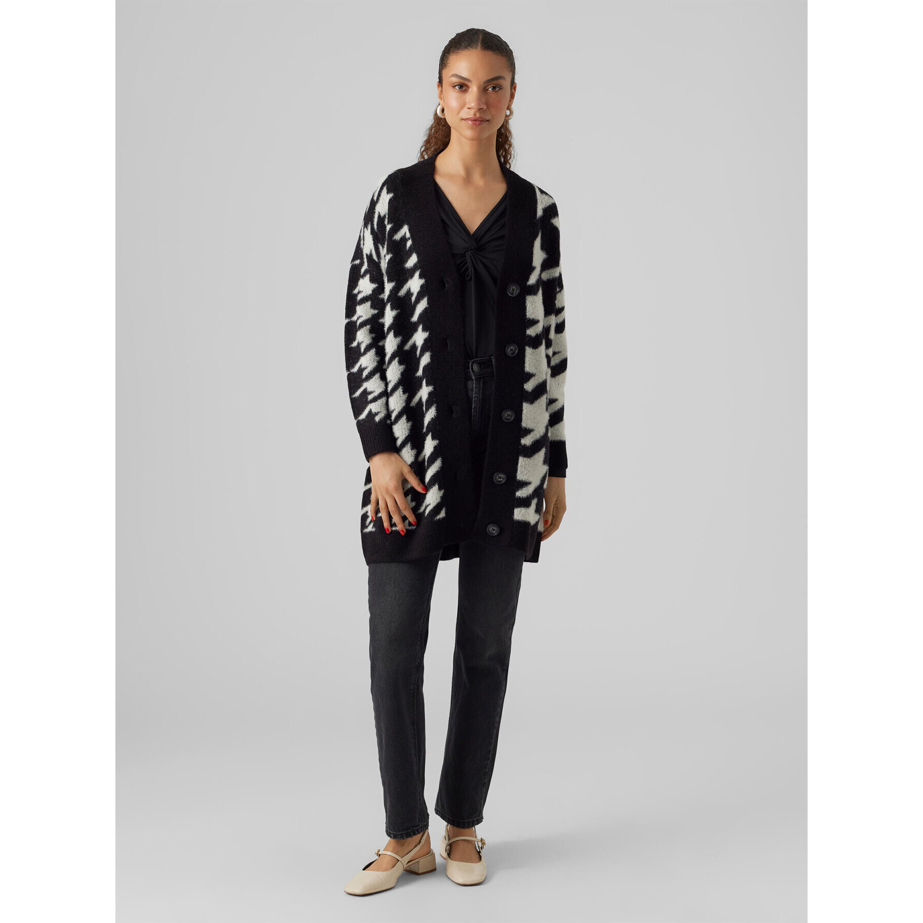 Vero Moda Cardigan 10296785 Negru Regular Fit - Pled.ro