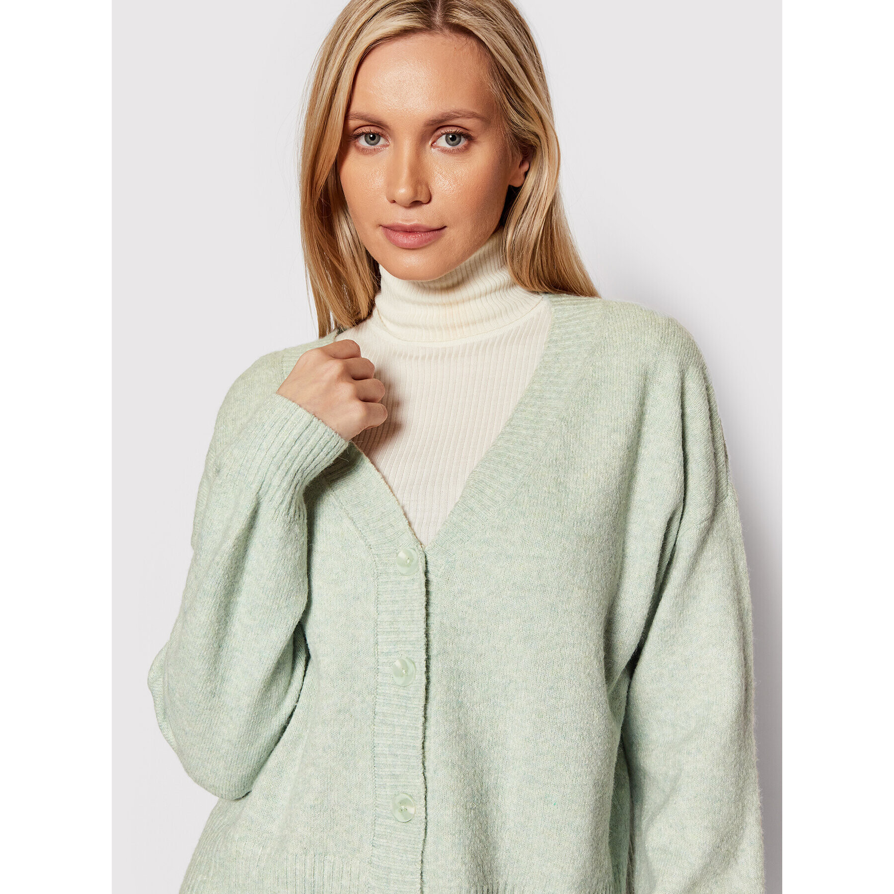 Vero Moda Cardigan Doffy 10259445 Verde Relaxed Fit - Pled.ro