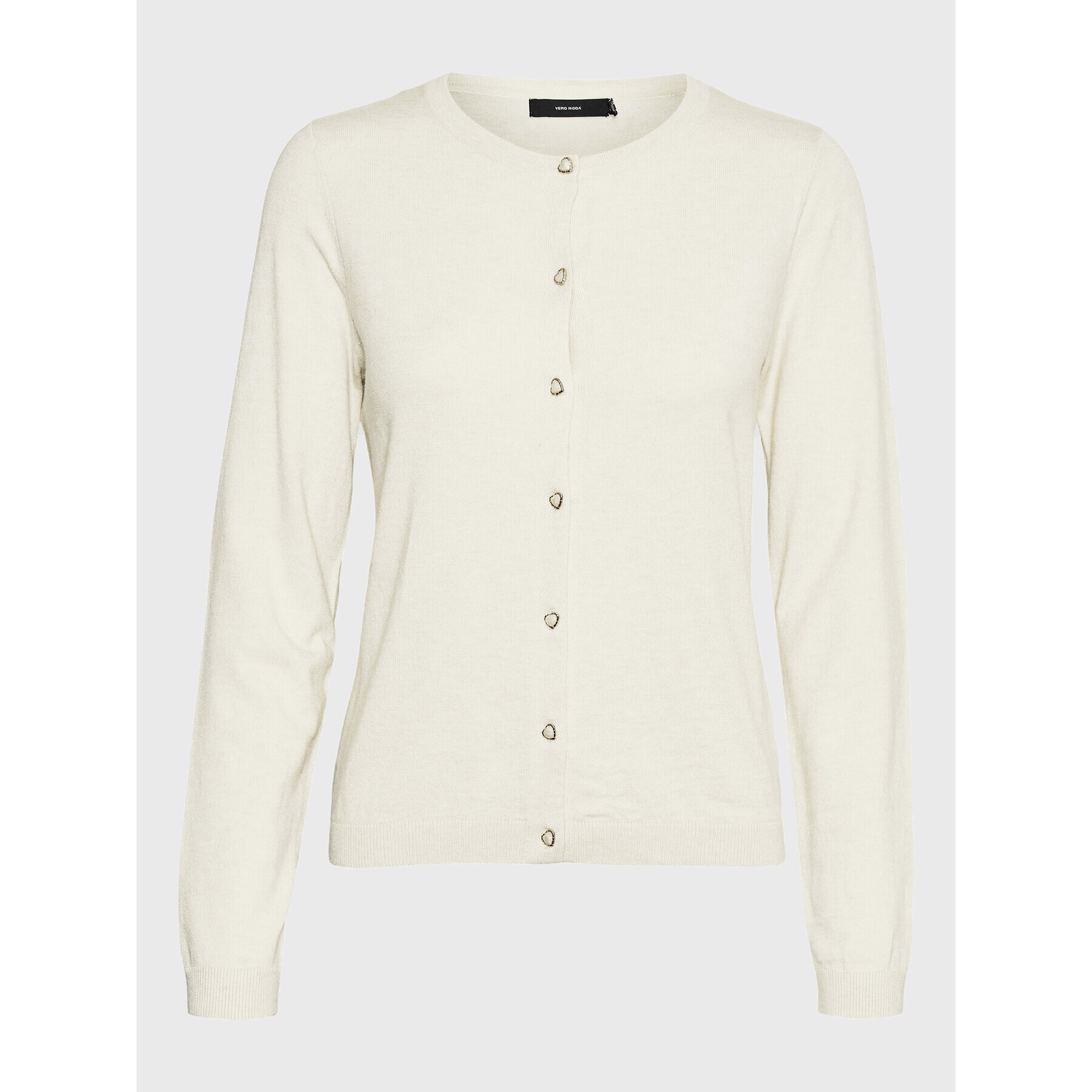 Vero Moda Cardigan Karis 10268702 Écru Regular Fit - Pled.ro