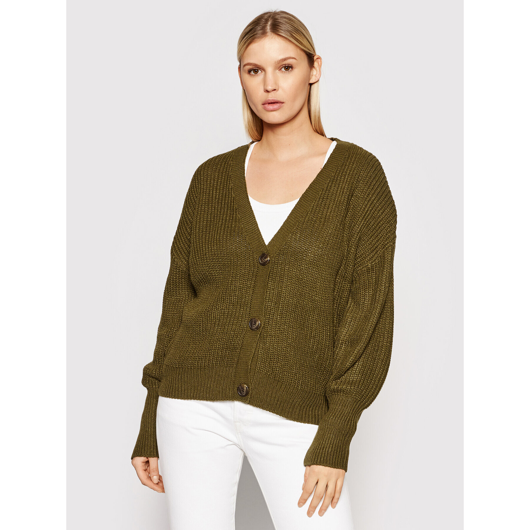 Vero Moda Cardigan Lea 10249632 Verde Relaxed Fit - Pled.ro