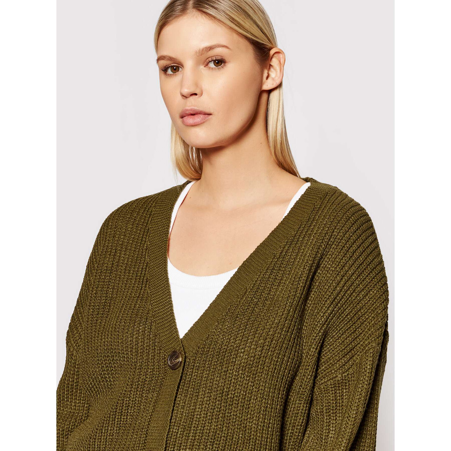 Vero Moda Cardigan Lea 10249632 Verde Relaxed Fit - Pled.ro