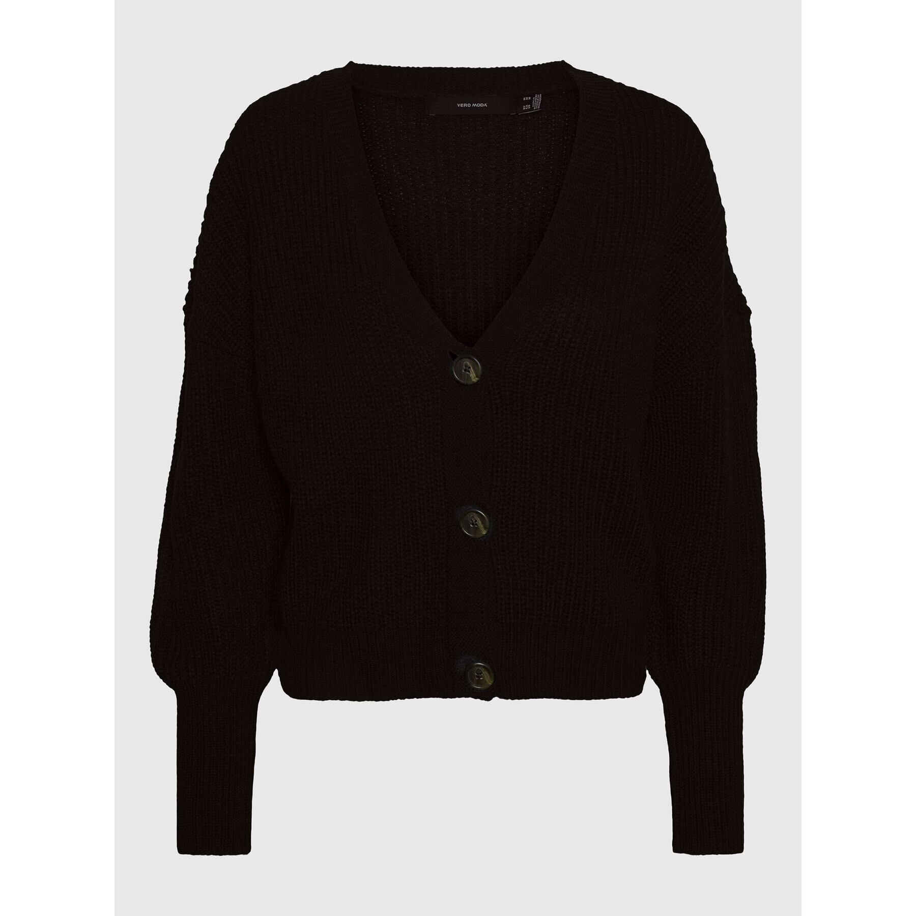 Vero Moda Cardigan Lea 10273853 Negru Relaxed Fit - Pled.ro