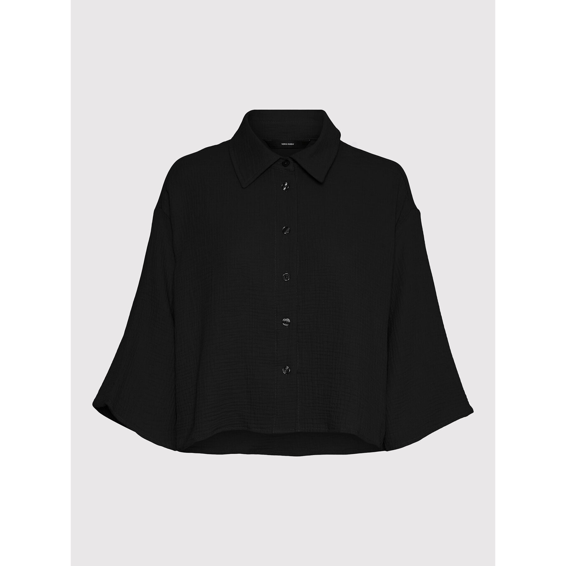 Vero Moda Cămașă Natali 10262929 Negru Relaxed Fit - Pled.ro