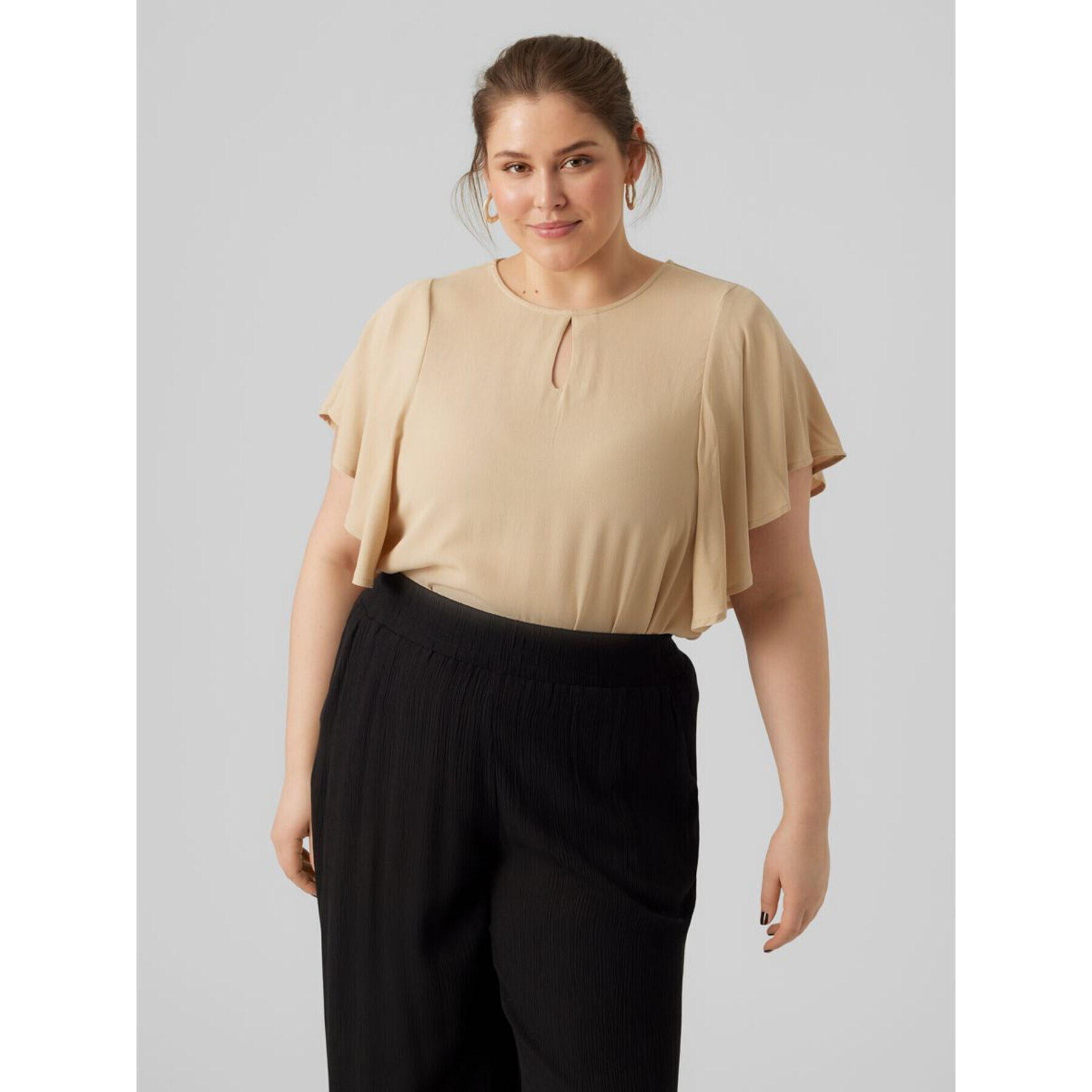 Vero Moda Curve Bluză 10294275 Maro Regular Fit - Pled.ro