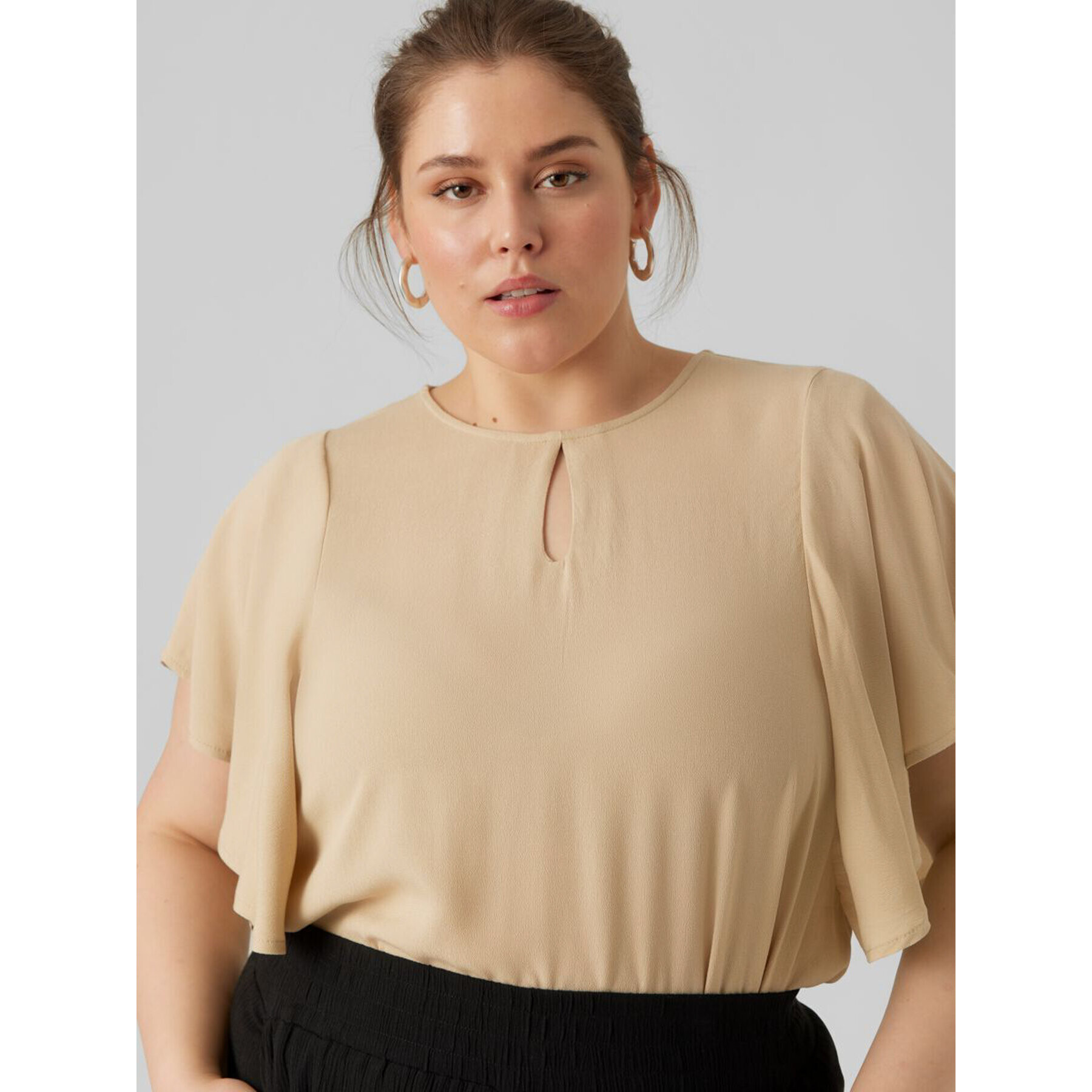 Vero Moda Curve Bluză 10294275 Maro Regular Fit - Pled.ro