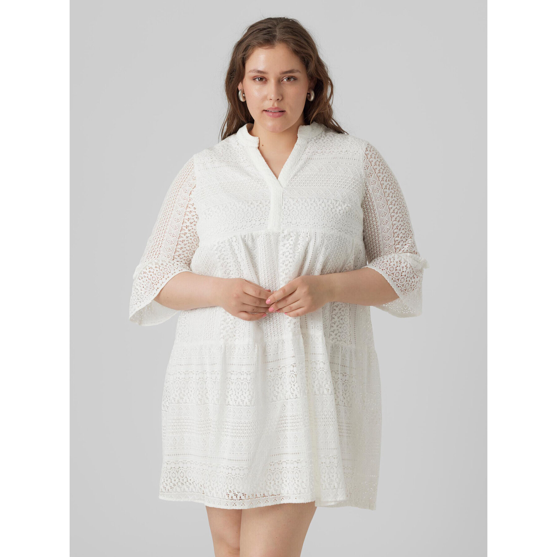 Vero Moda Curve Bluză 10294302 Alb - Pled.ro