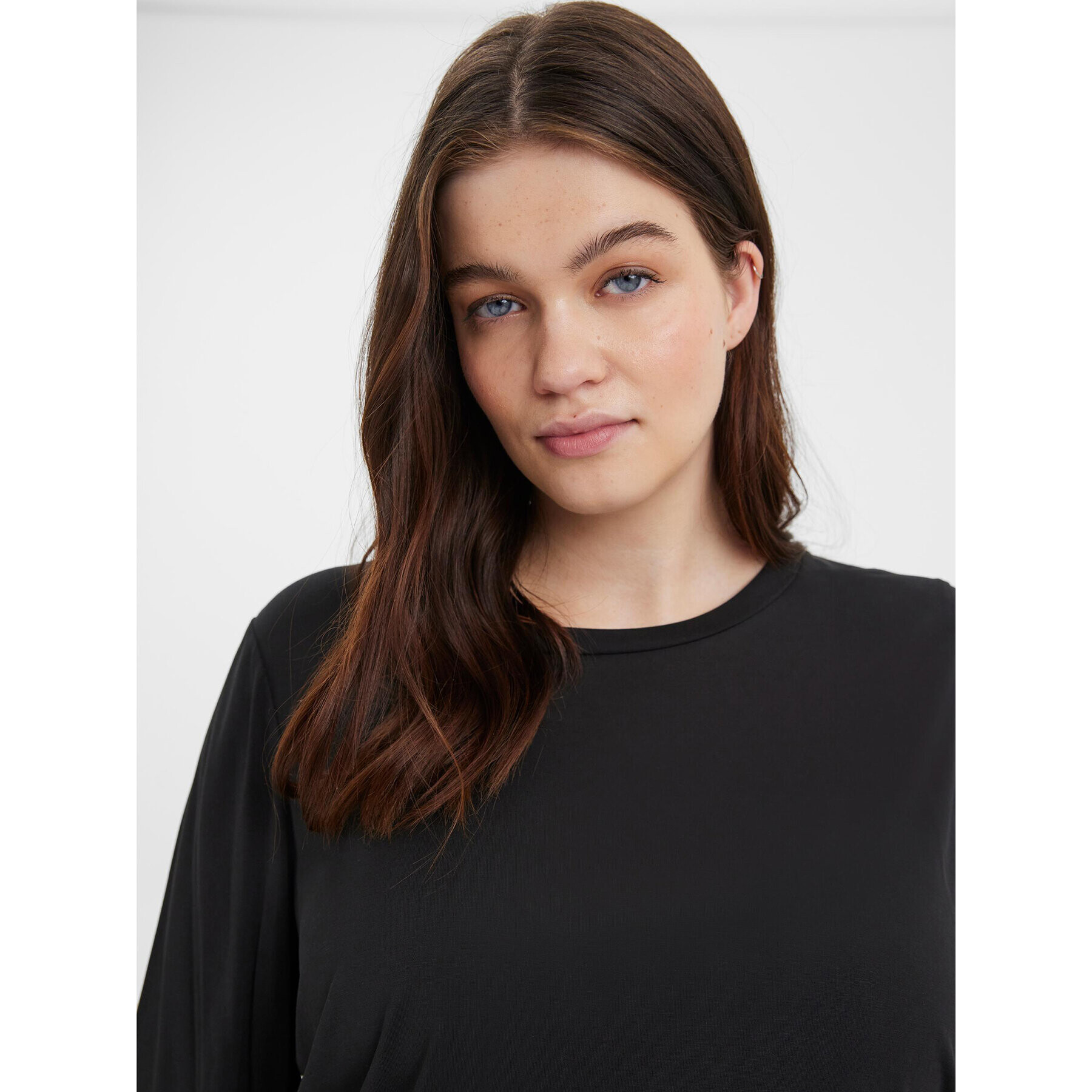 Vero Moda Curve Bluză Evabia 10279540 Negru Regular Fit - Pled.ro