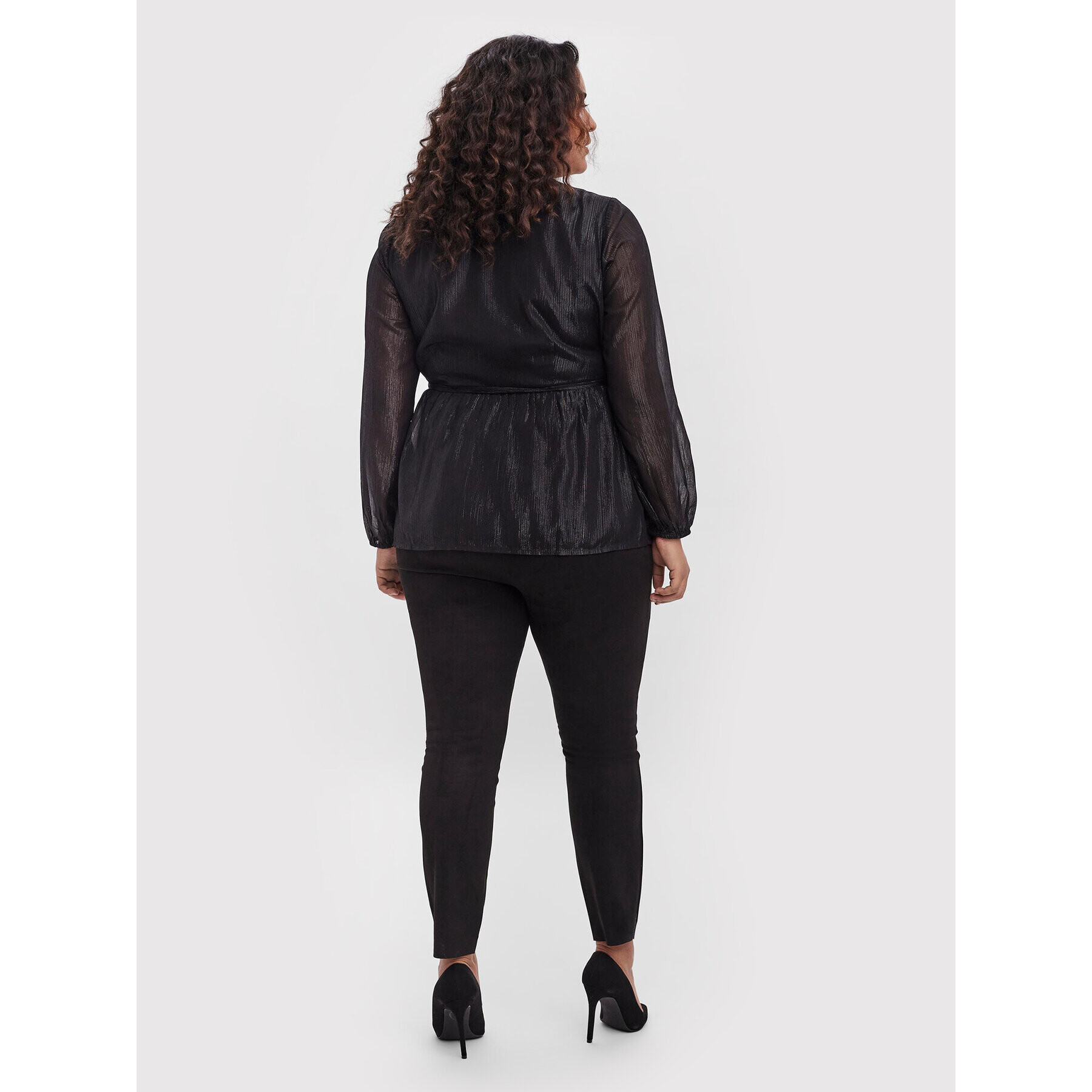 Vero Moda Curve Bluză Lisa 10256711 Negru Regular Fit - Pled.ro