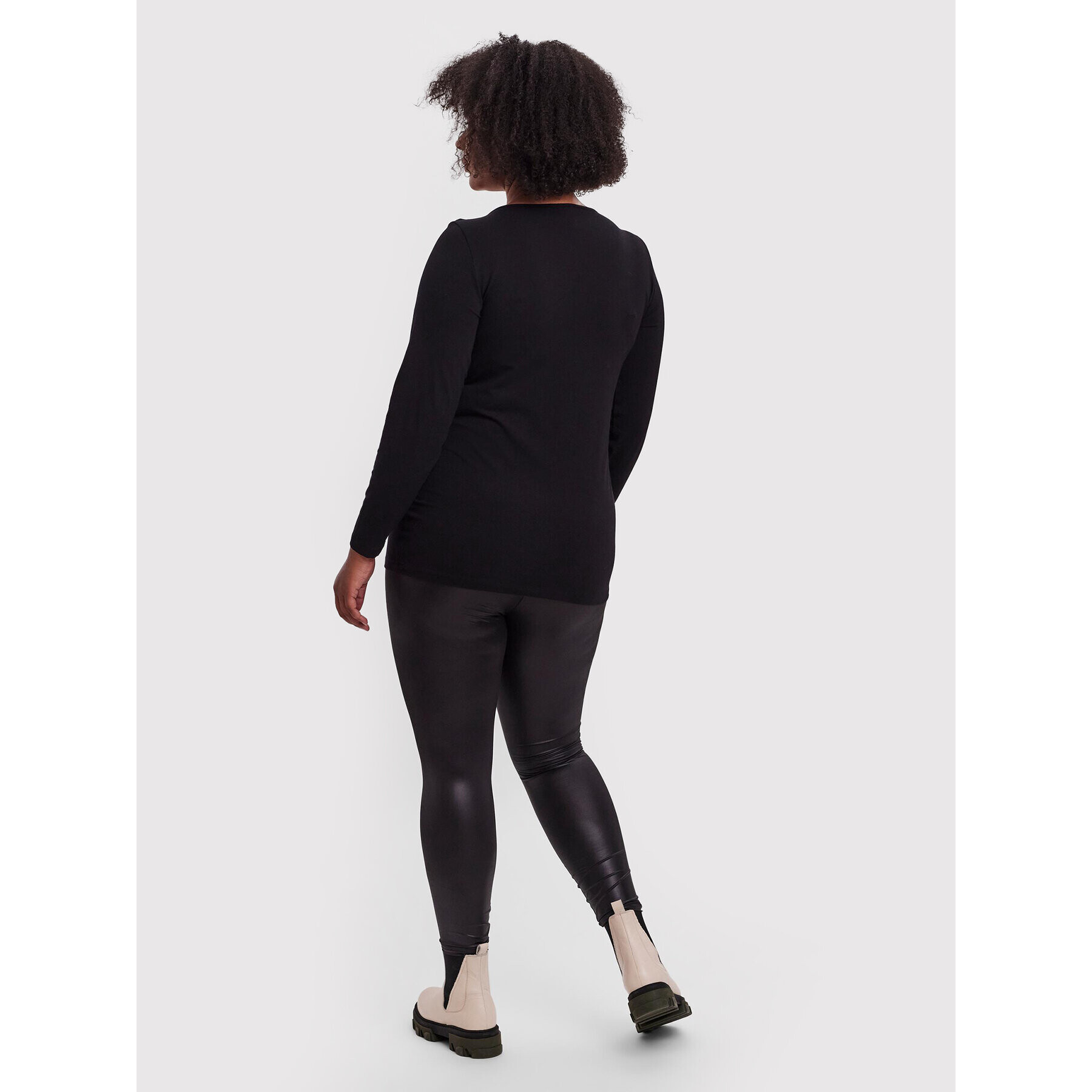 Vero Moda Curve Bluză Paxi 10251959 Negru Tight Fit - Pled.ro