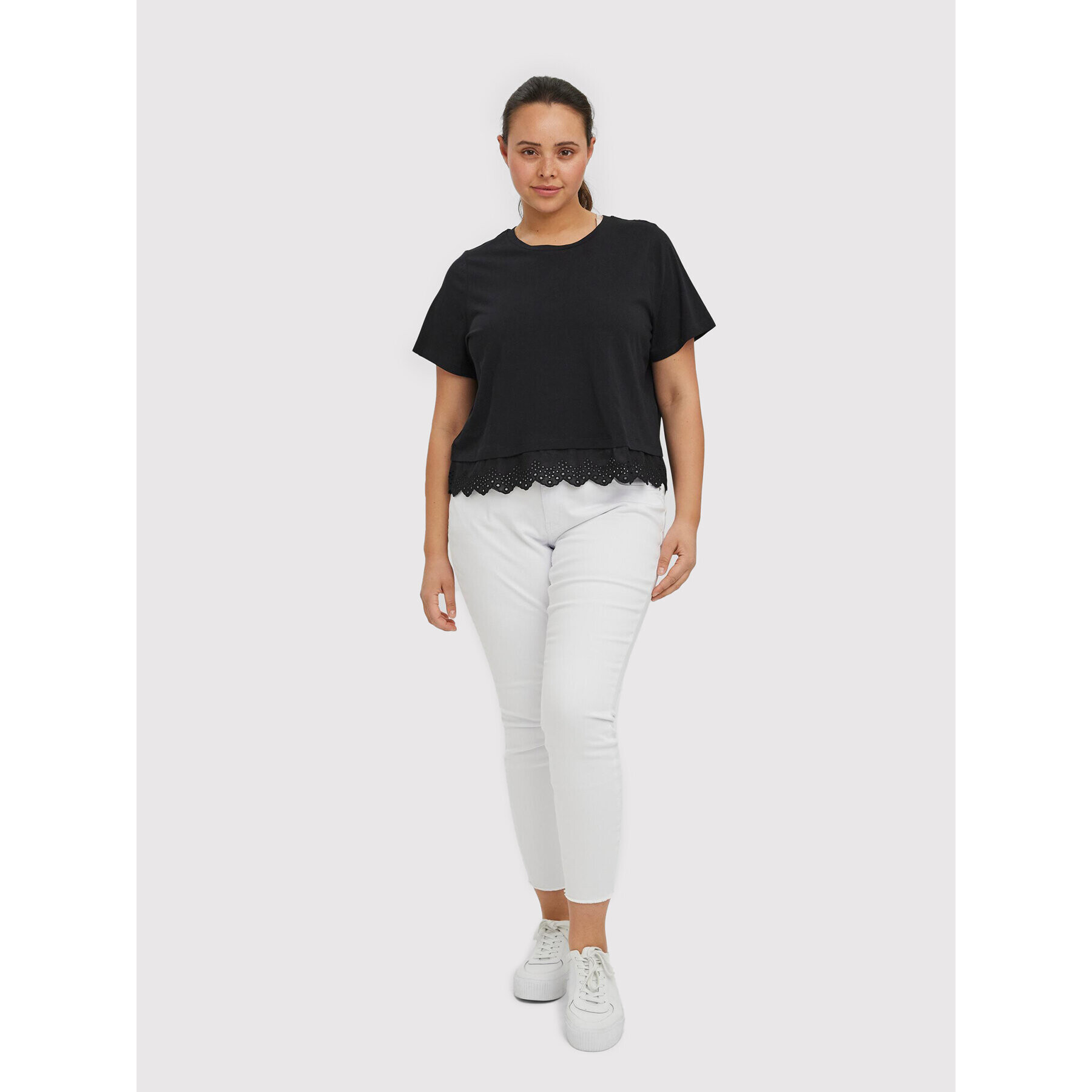 Vero Moda Curve Bluză Summer 10273938 Negru Regular Fit - Pled.ro