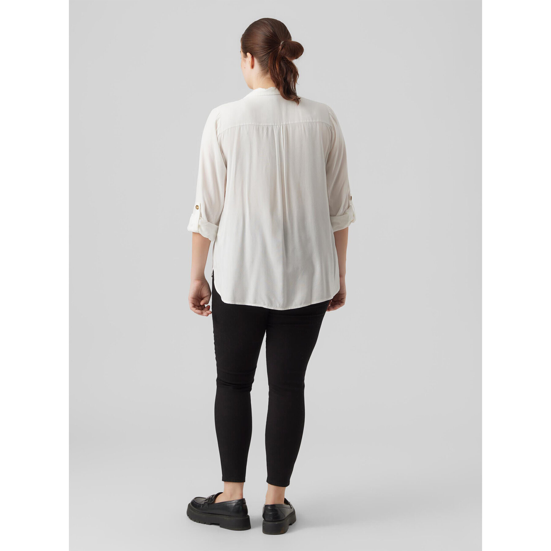 Vero Moda Curve Cămașă Bumpy 10276694 Alb Regular Fit - Pled.ro