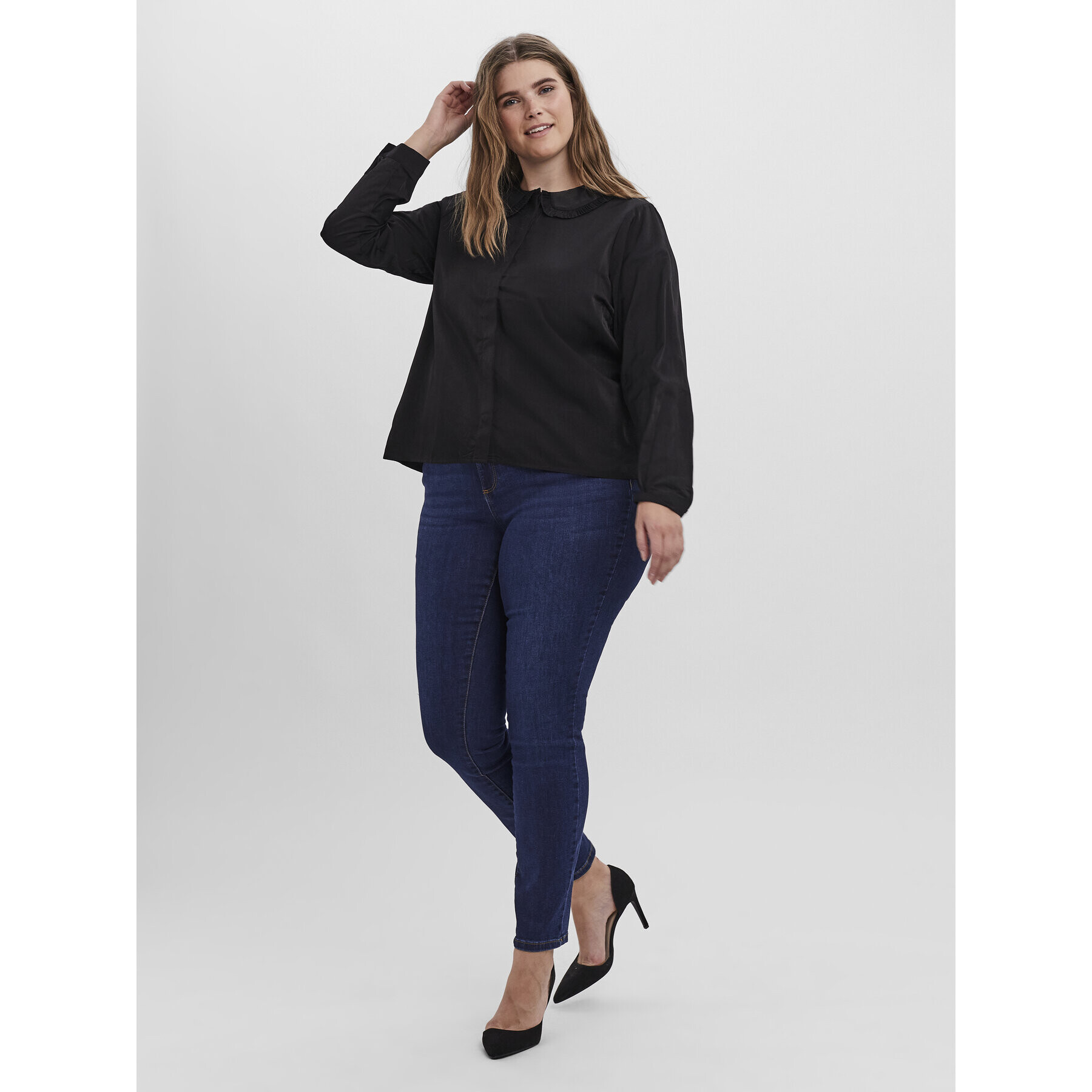 Vero Moda Curve Cămașă Manny 10259341 Negru Regular Fit - Pled.ro