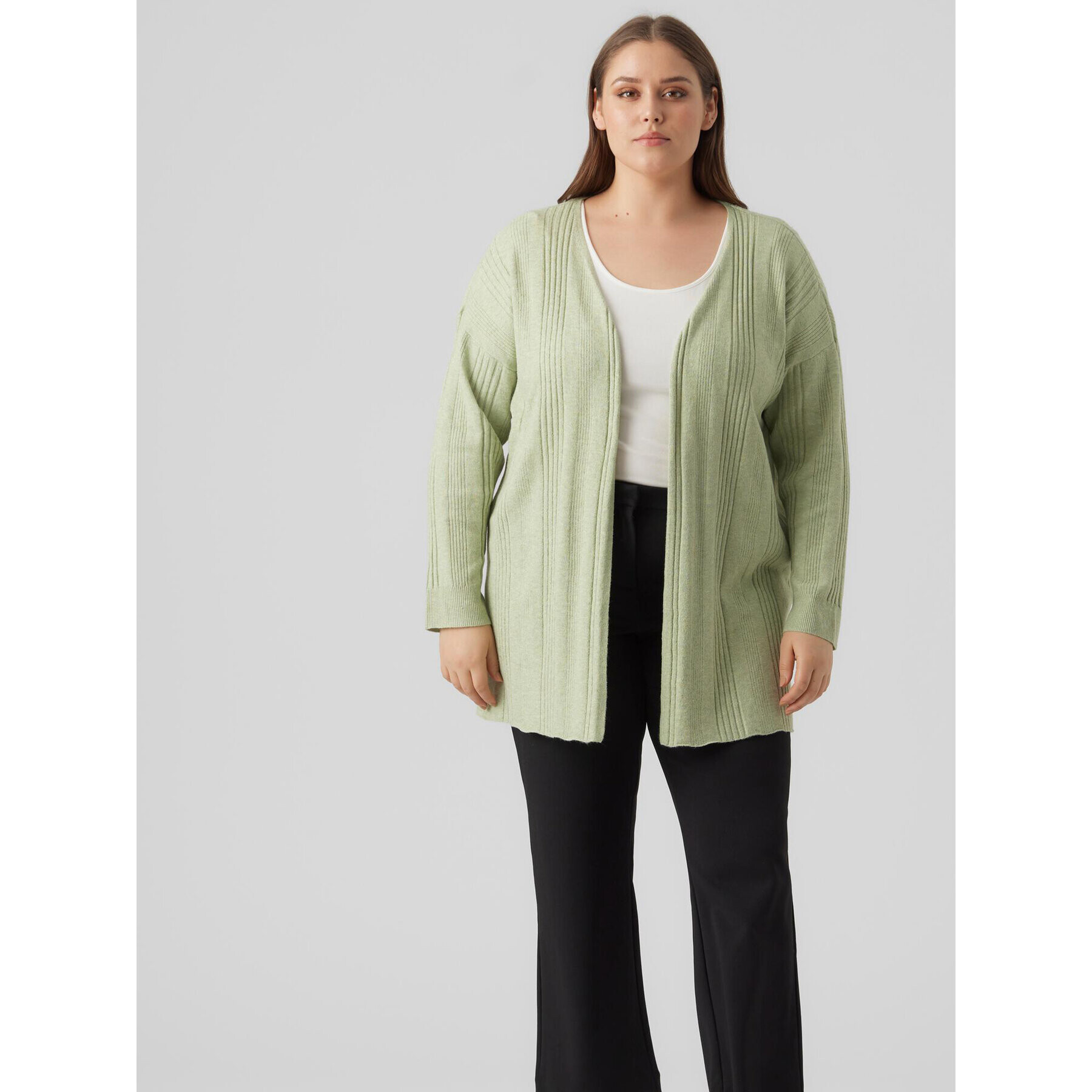 Vero Moda Curve Cardigan Innie 10278781 Verde Regular Fit - Pled.ro