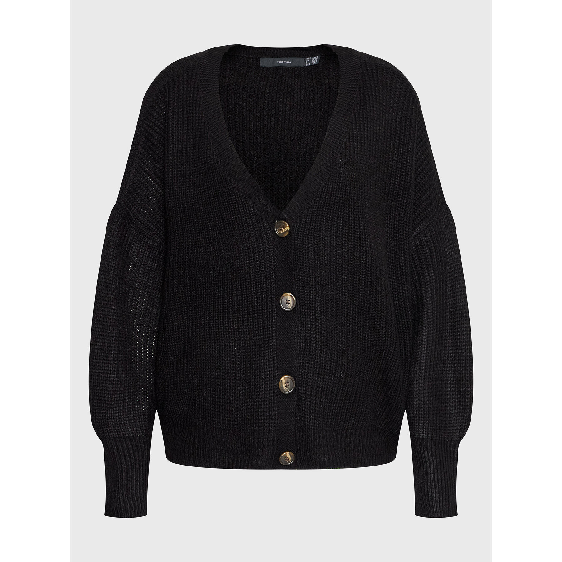 Vero Moda Curve Cardigan Lea 10276647 Negru Regular Fit - Pled.ro