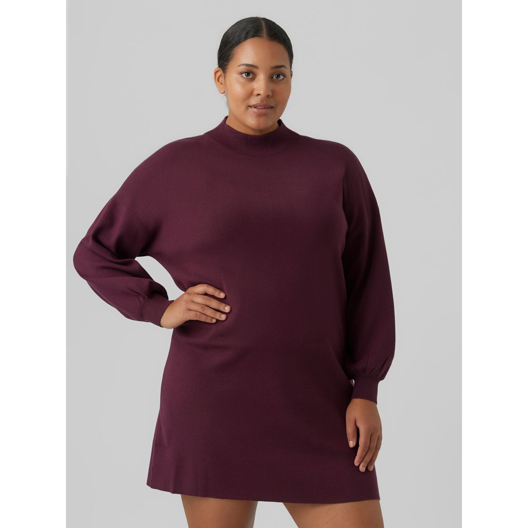 Vero Moda Curve Rochie tricotată Nancy 10276861 Violet Regular Fit - Pled.ro