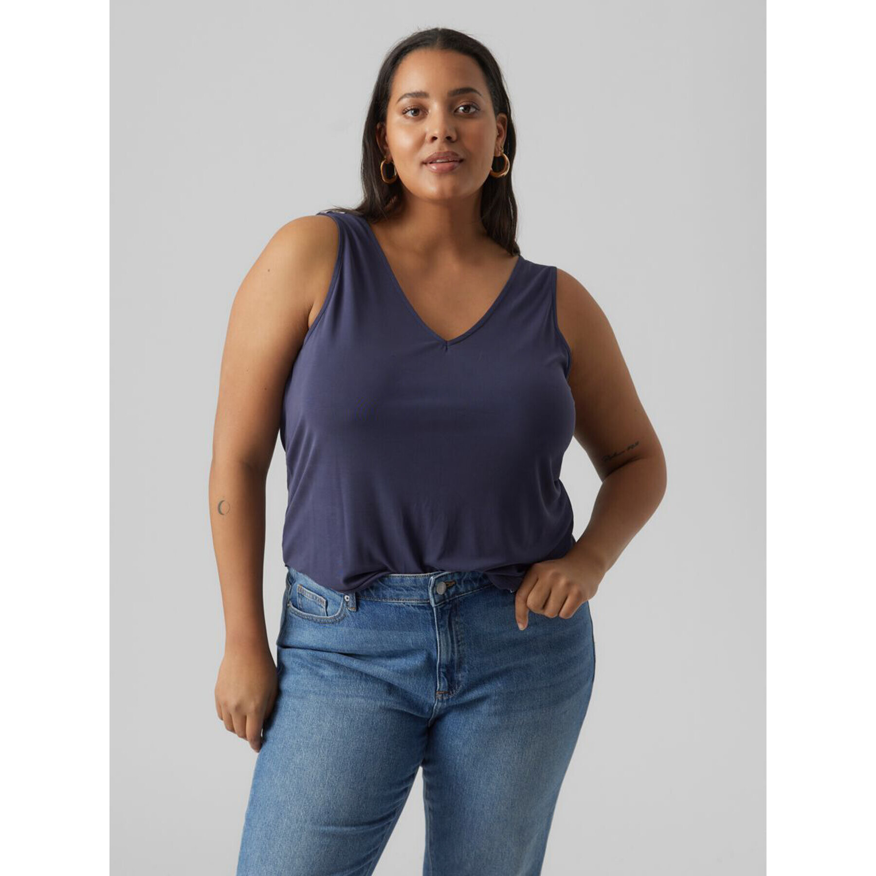 Vero Moda Curve Top 10294299 Albastru Regular Fit - Pled.ro