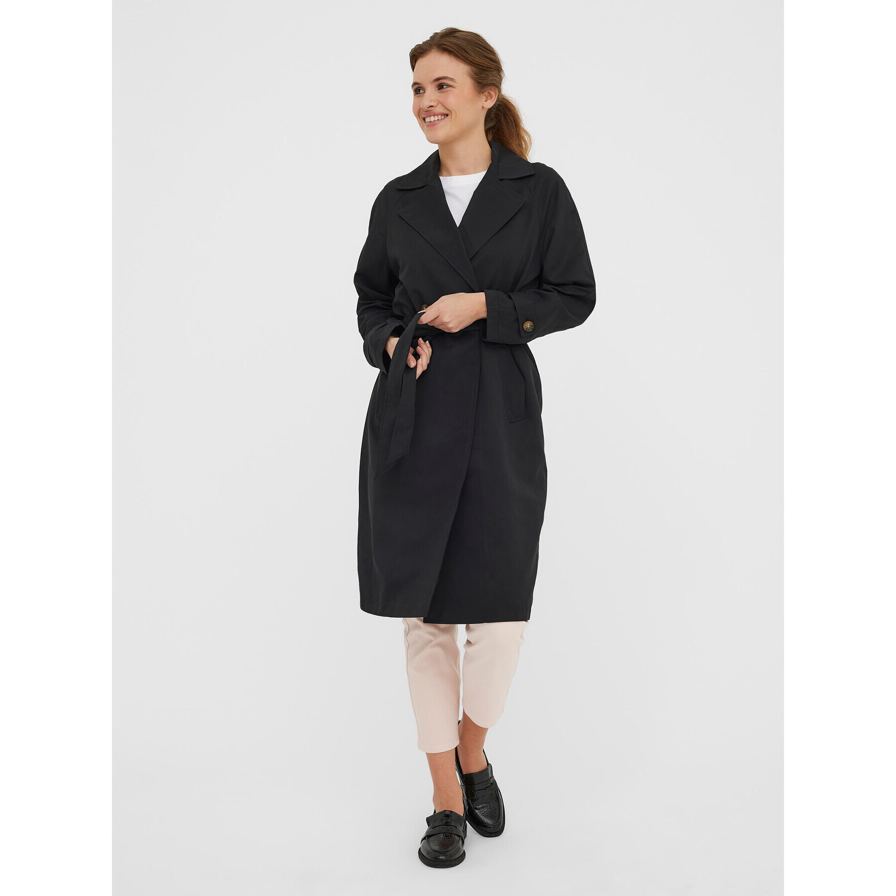 Vero Moda Curve Trench 10278572 Negru Regular Fit - Pled.ro