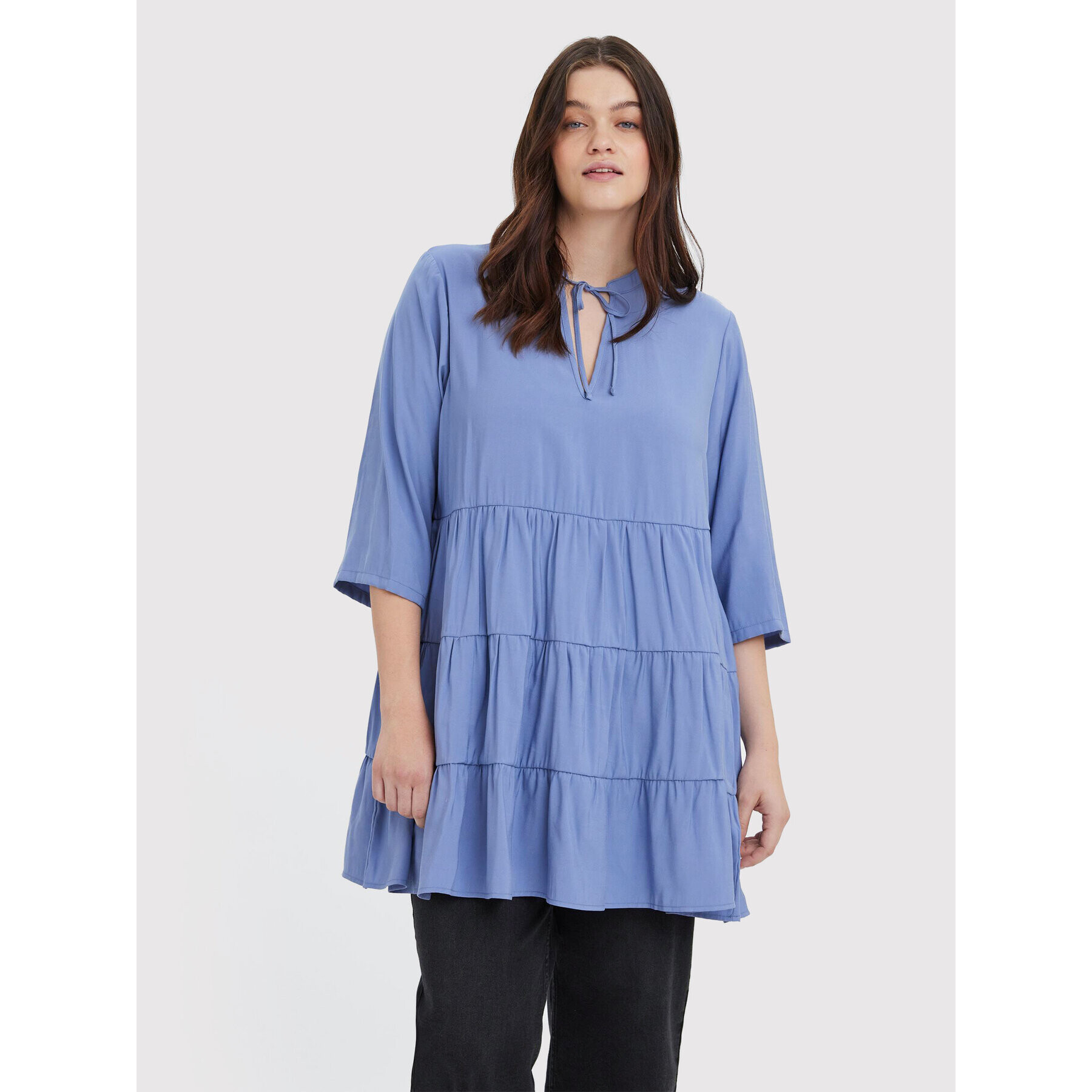 Vero Moda Curve Tunică Kenia 10266952 Albastru Regular Fit - Pled.ro