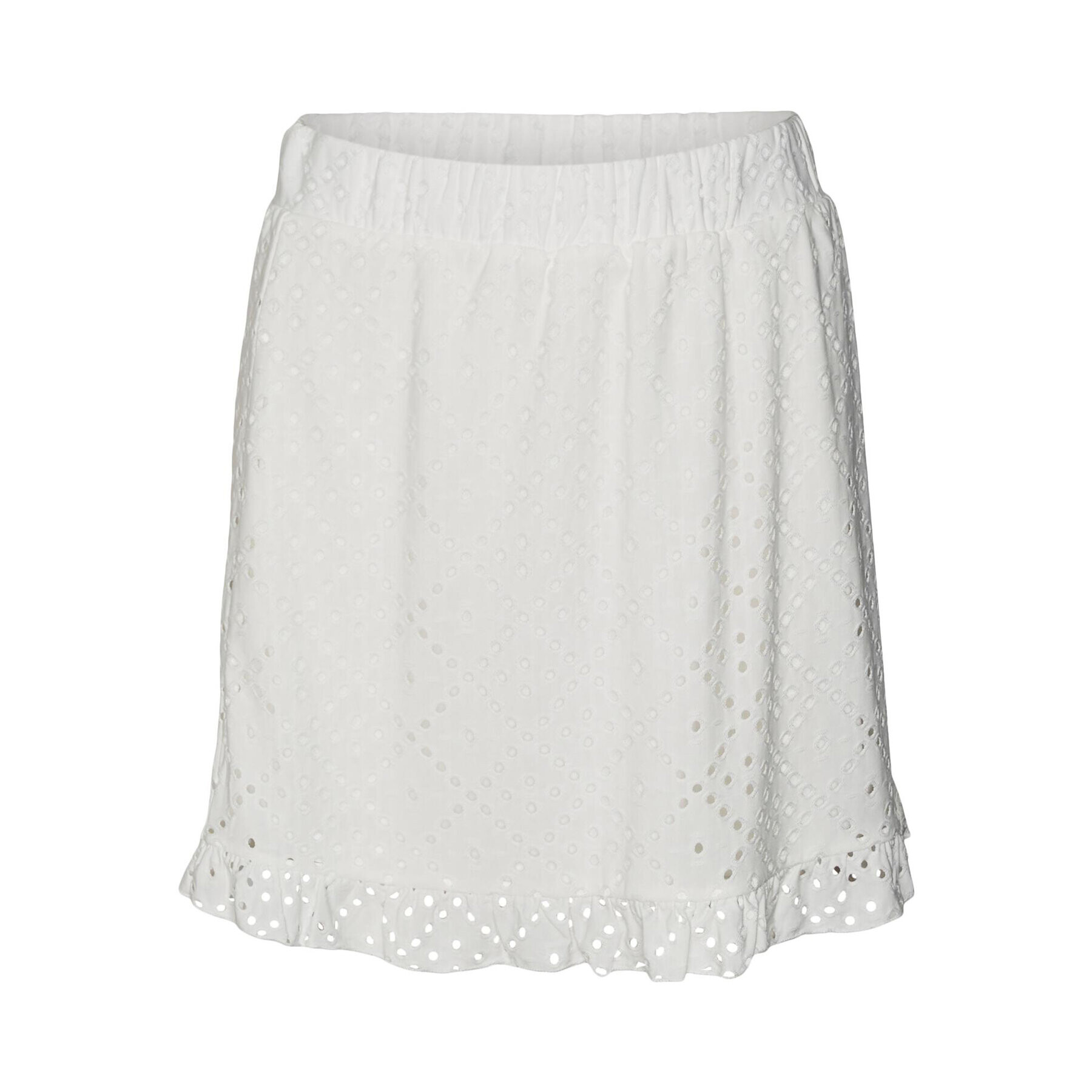 Vero Moda Fustă mini Tassa 10286069 Alb Regular Fit - Pled.ro