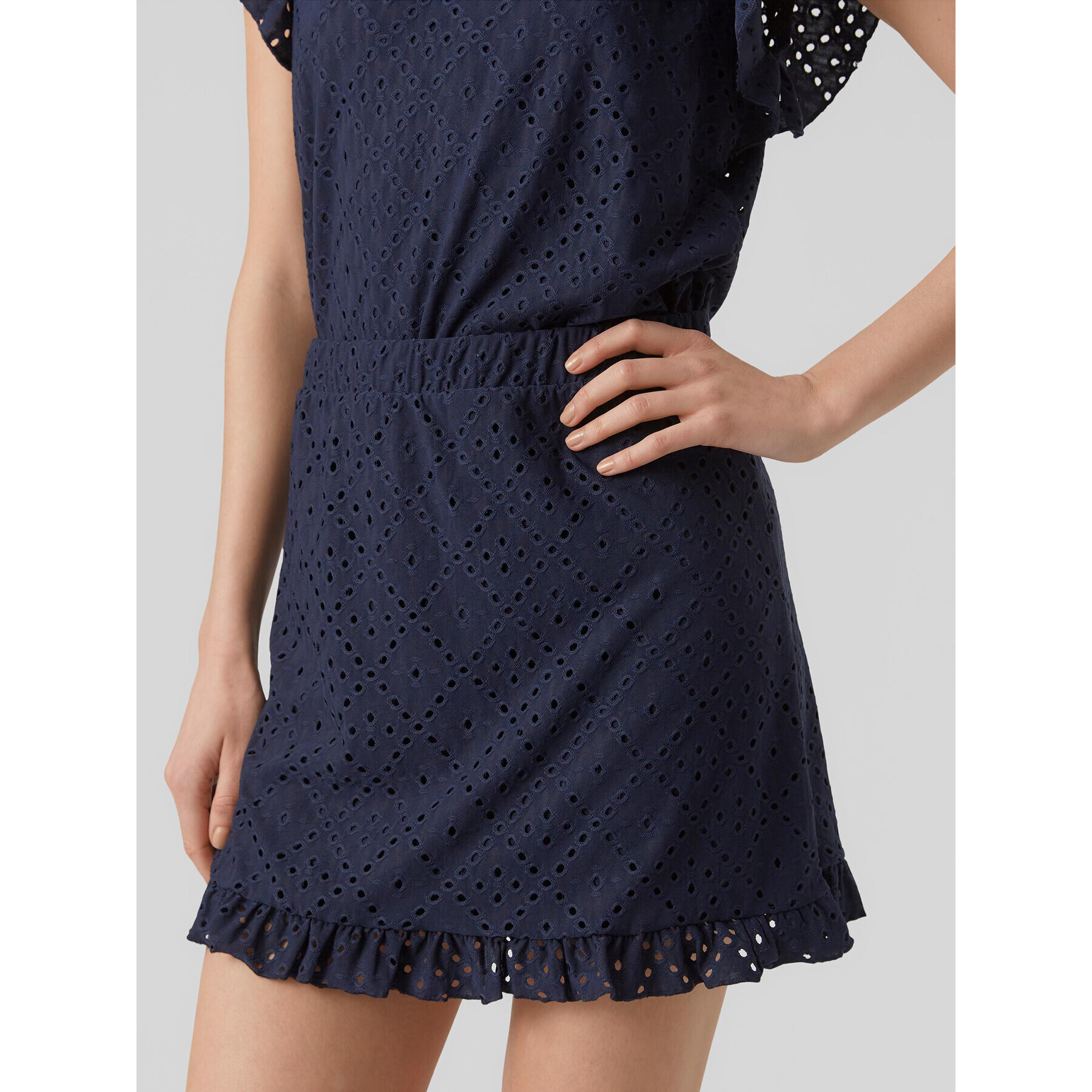 Vero Moda Fustă mini Tassa 10286069 Bleumarin Regular Fit - Pled.ro