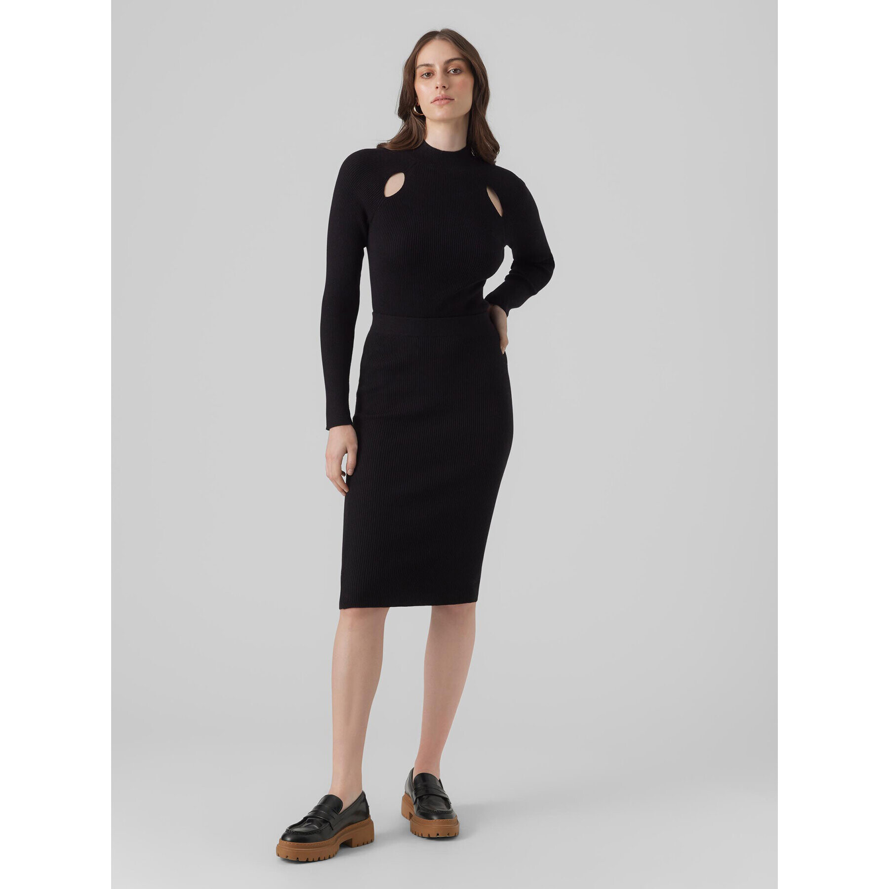 Vero Moda Fustă tip creion 10290677 Negru Slim Fit - Pled.ro