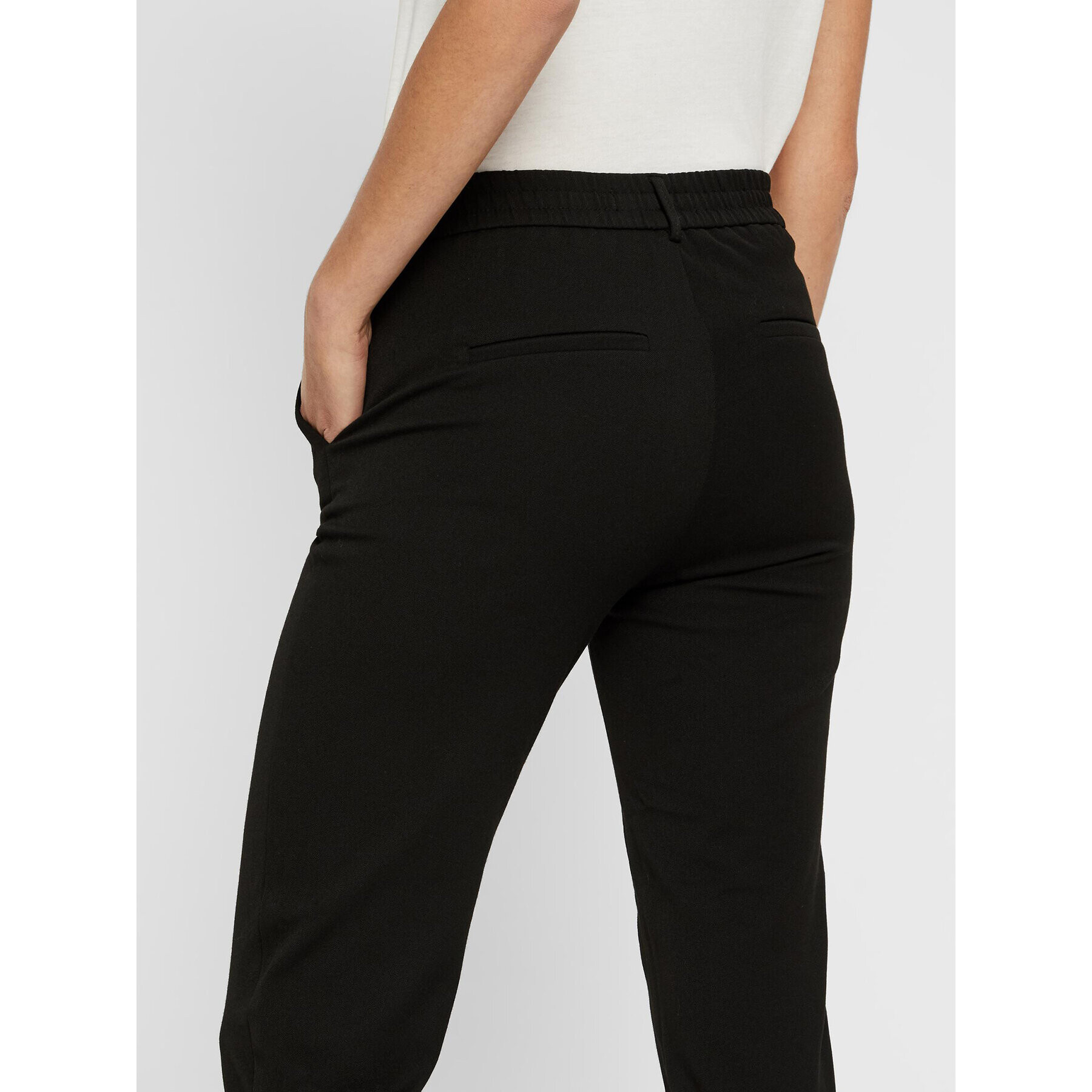 Vero Moda Pantaloni chino Maya 10225280 Negru Regular Fit - Pled.ro