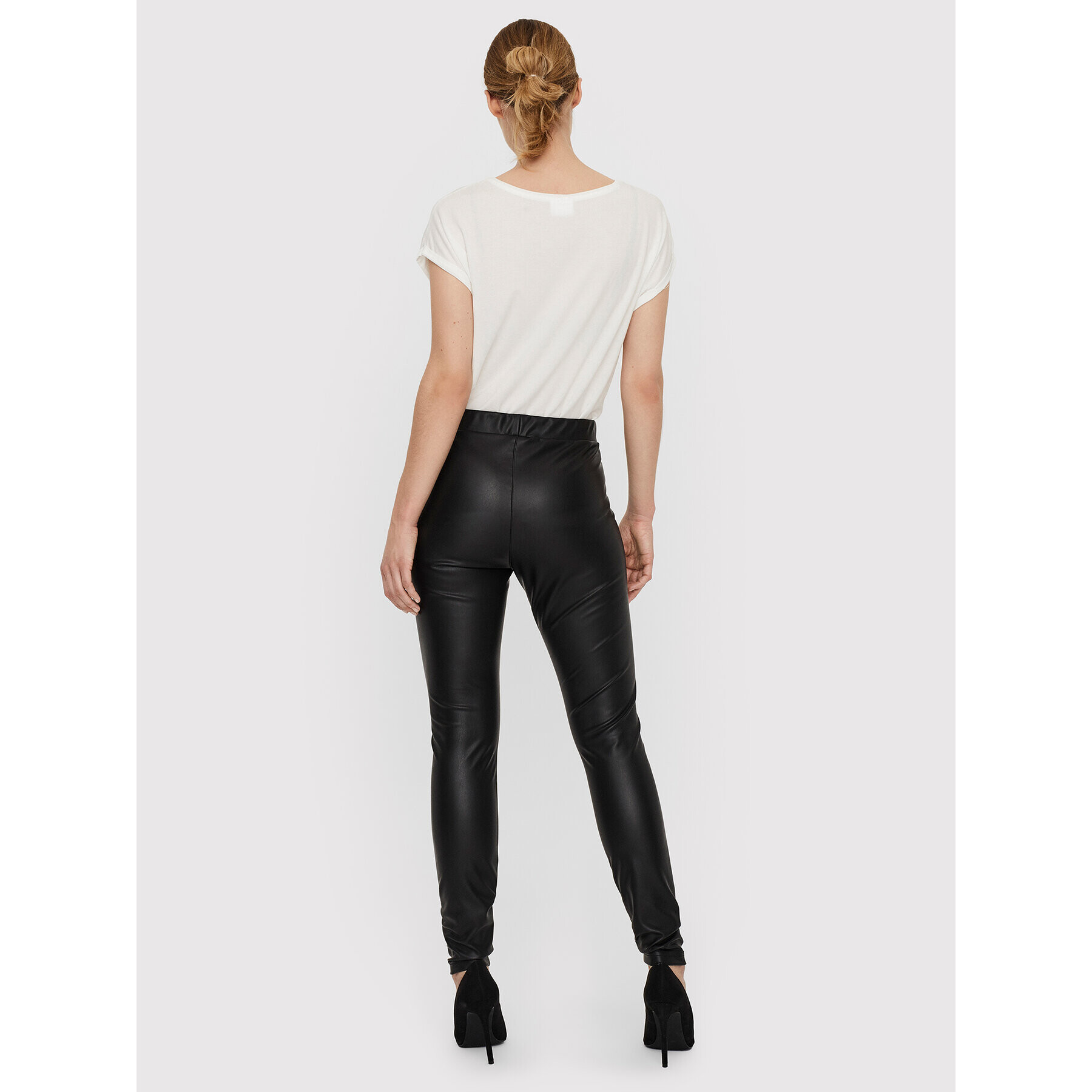 Vero Moda Pantaloni din imitație de piele Gaya 10257164 Negru Skinny Fit - Pled.ro