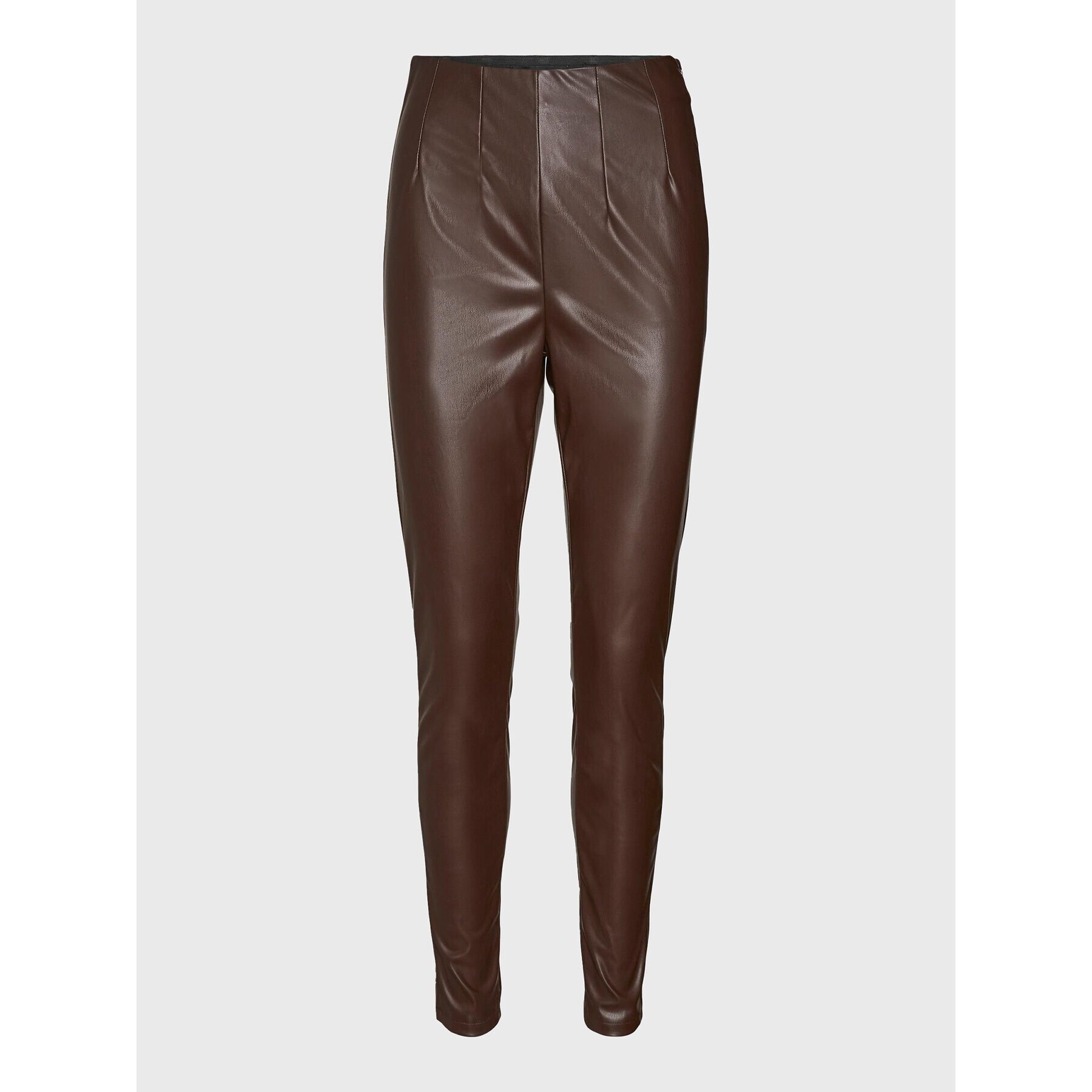 Vero Moda Pantaloni din imitație de piele Lana 10269992 Maro Slim Fit - Pled.ro