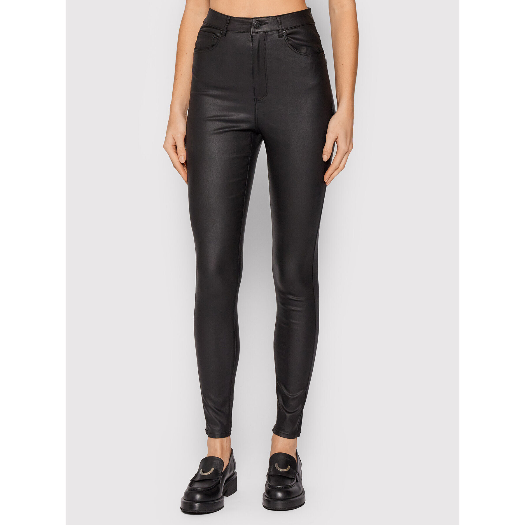 Vero Moda Pantaloni din imitație de piele Loa 10234919 Negru Skinny Fit - Pled.ro