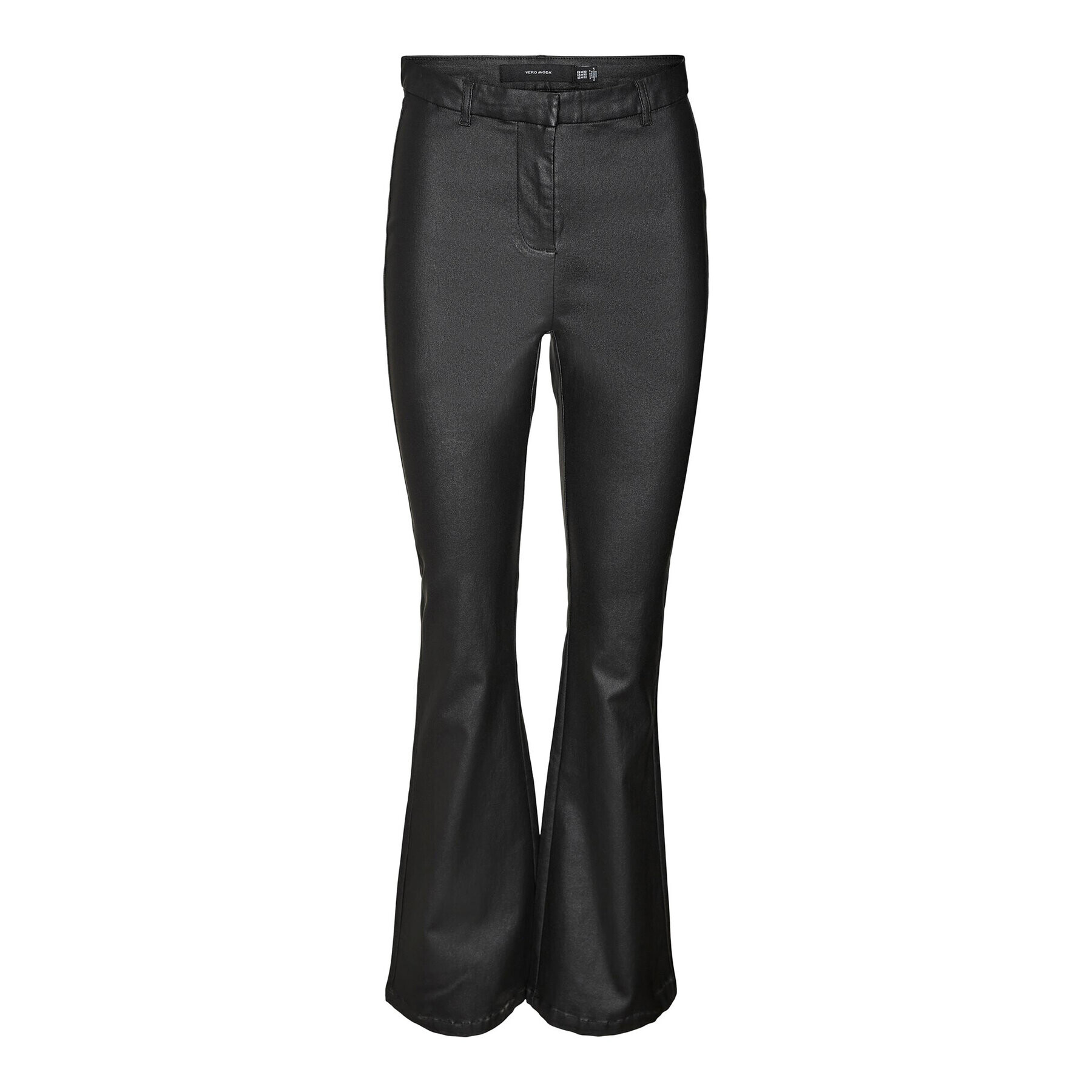 Vero Moda Pantaloni din imitație de piele 10300232 Negru Flared Fit - Pled.ro