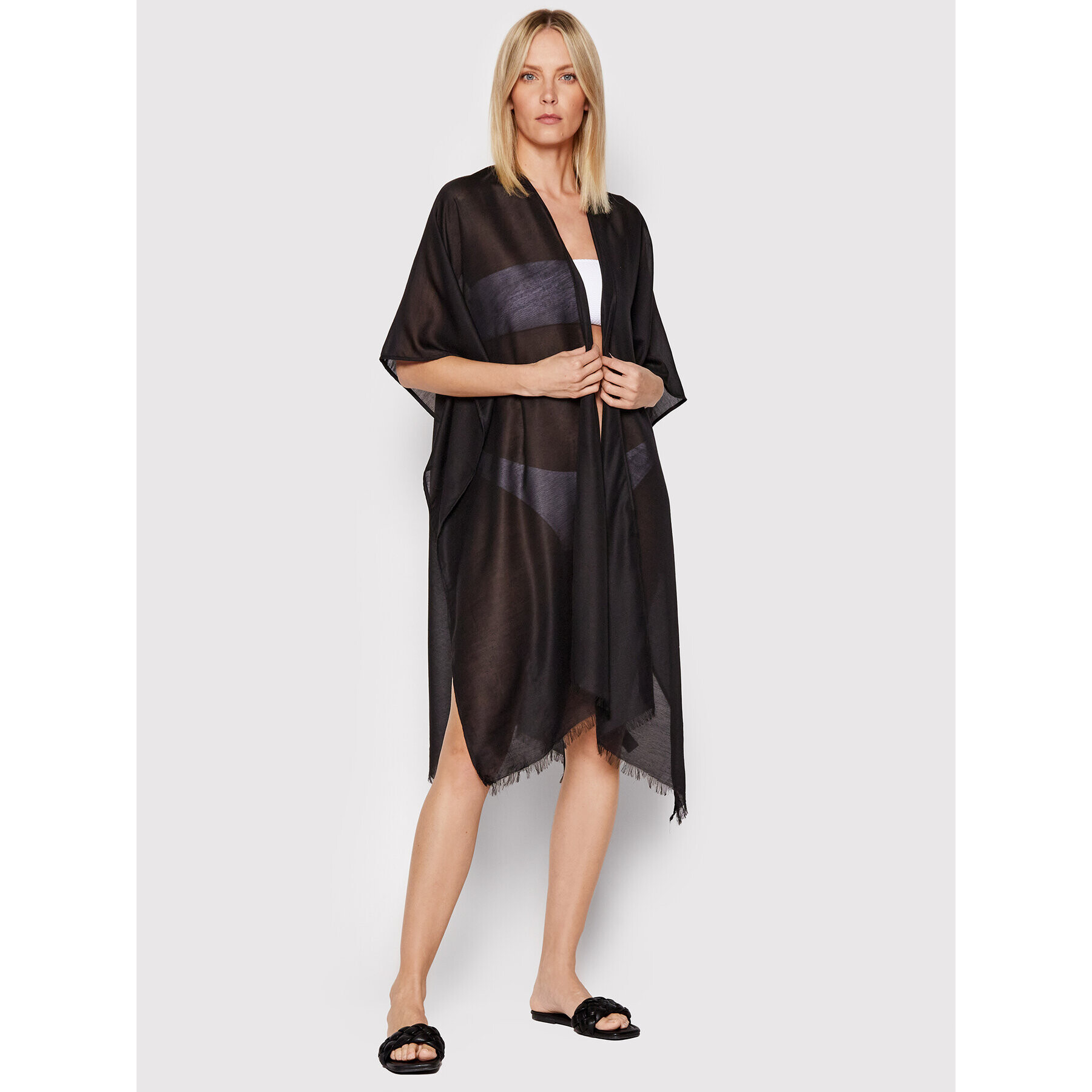 Vero Moda Poncho Lena 10202331 Negru - Pled.ro